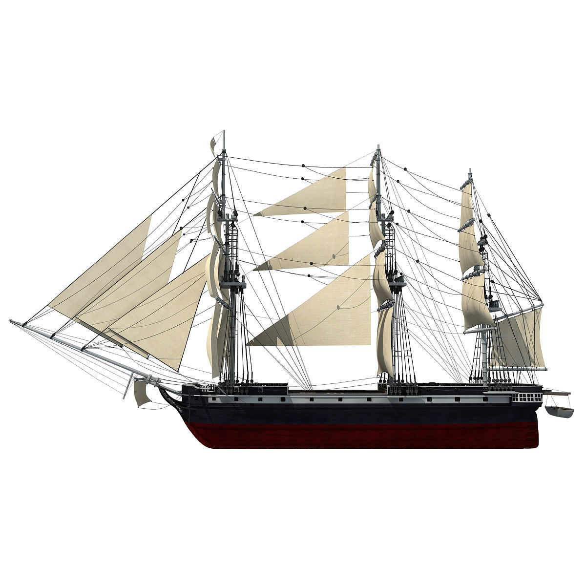 Sailing Ship 3D model_8