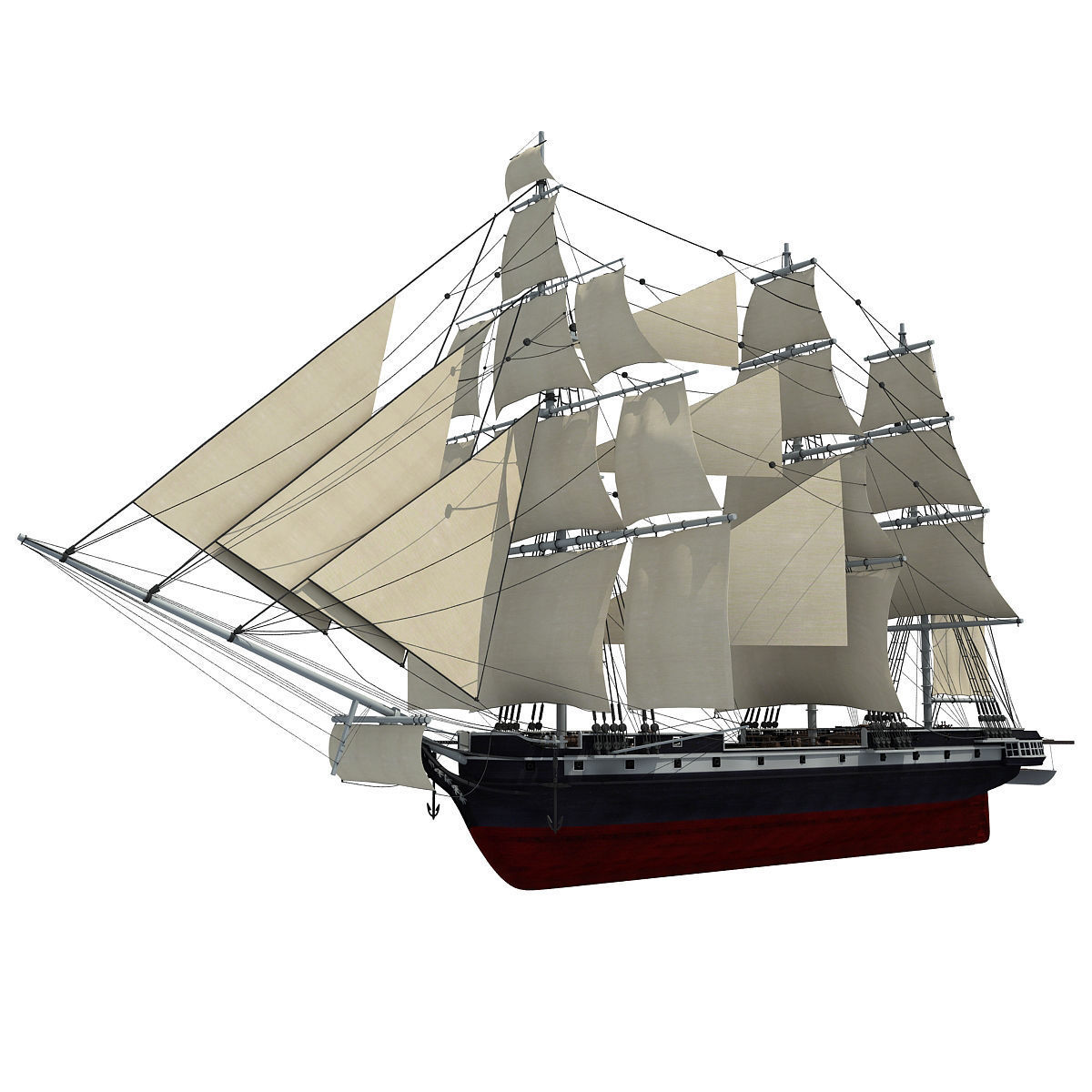 Sailing Ship 3D model_5