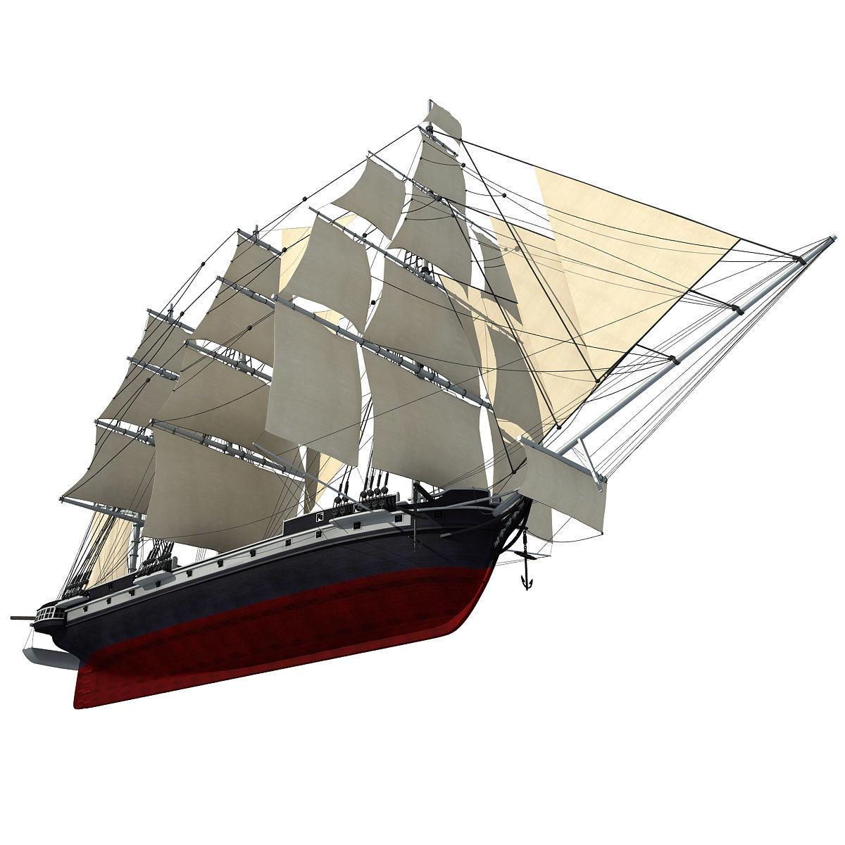 Sailing Ship 3D model_11
