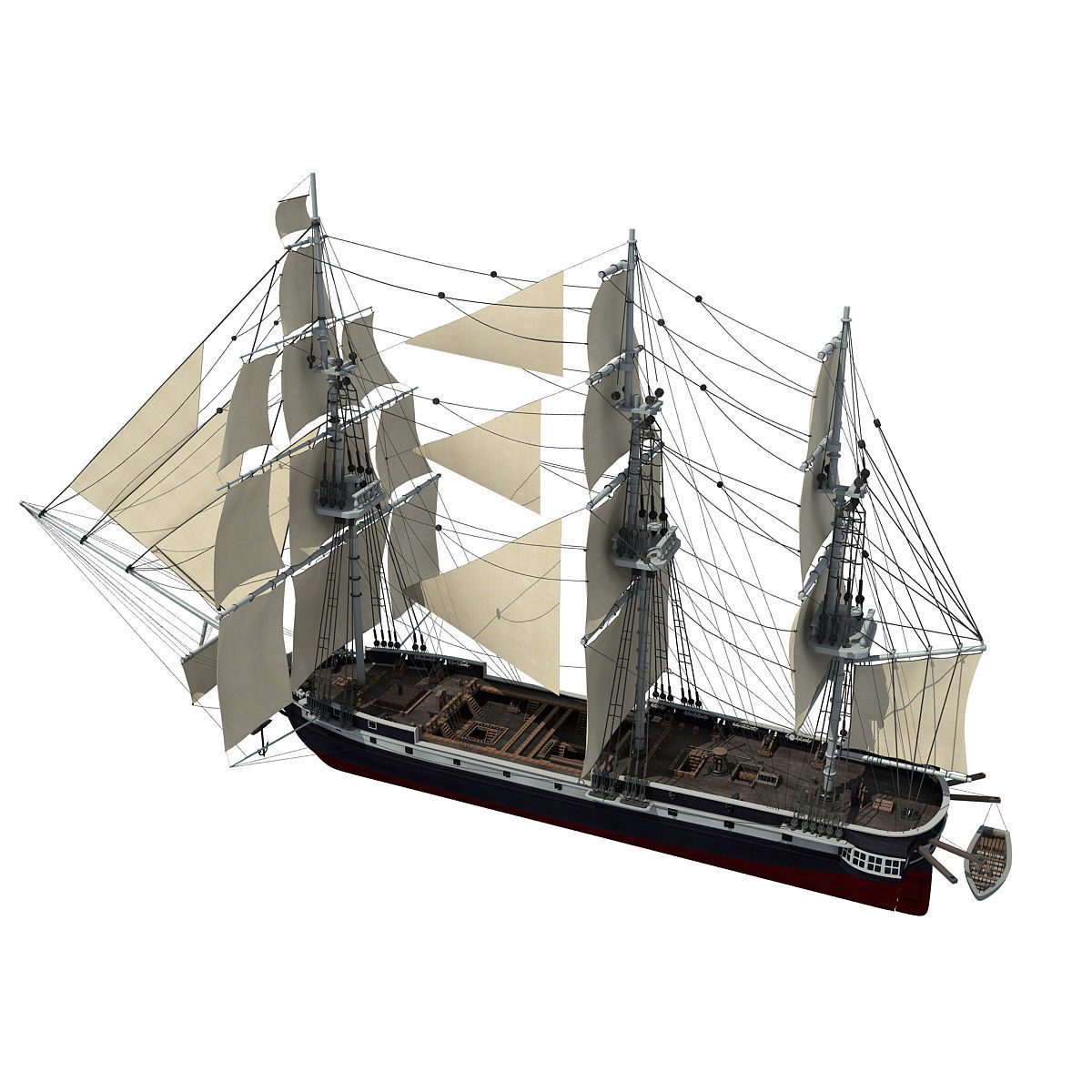 Sailing Ship 3D model_3