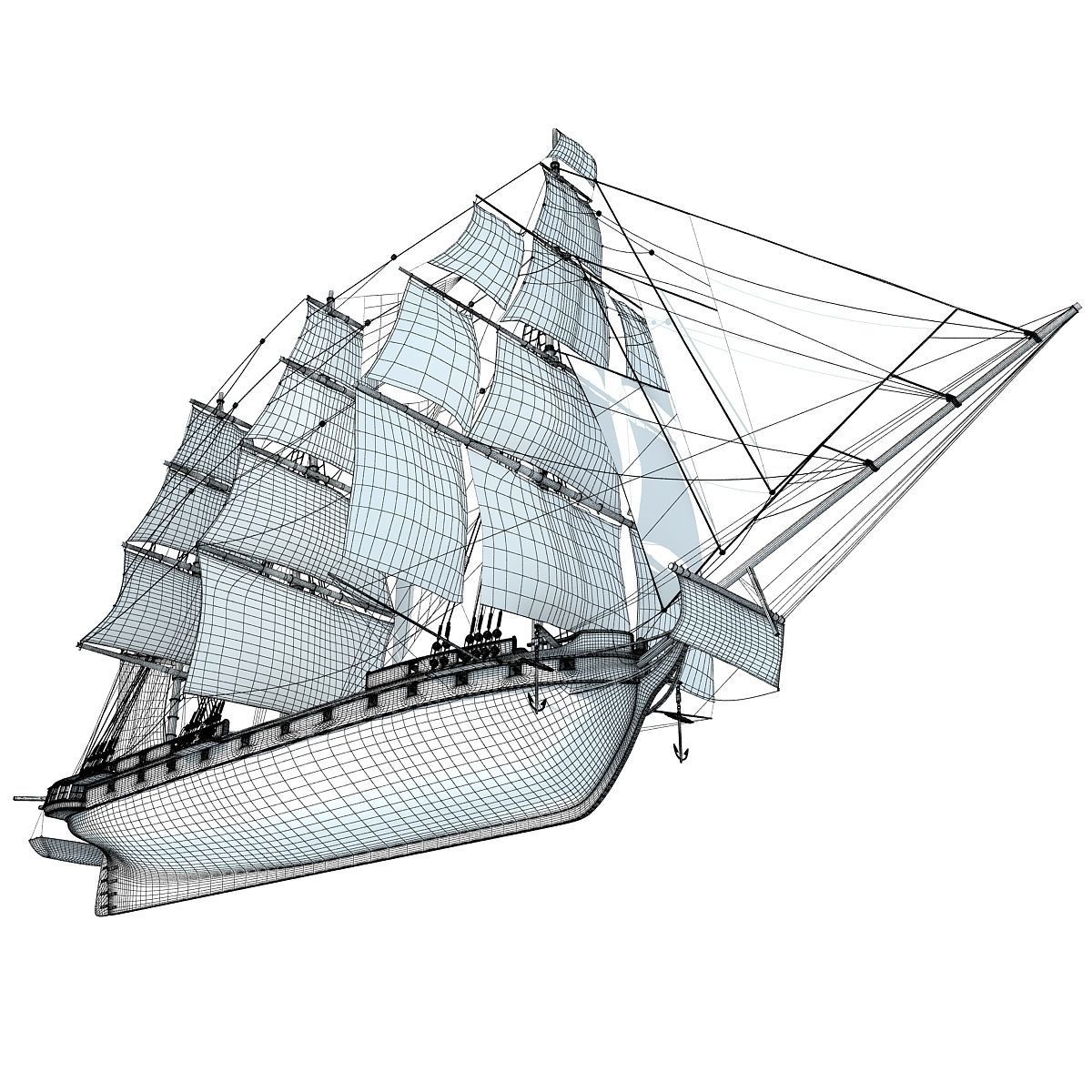 Sailing Ship 3D model_22