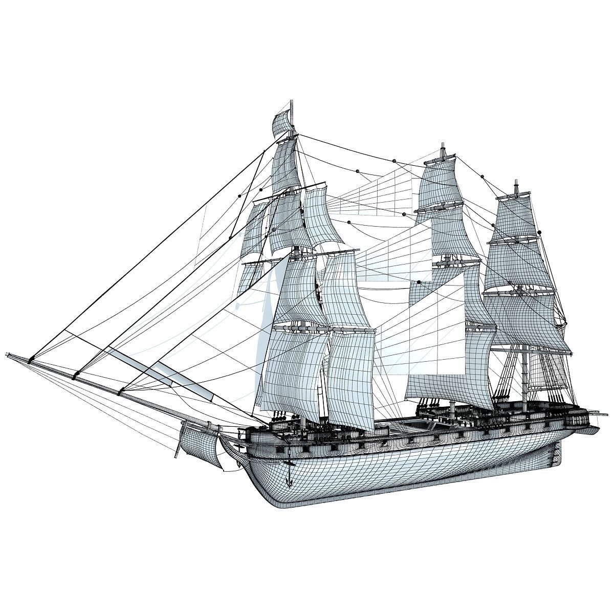 Sailing Ship 3D model_26
