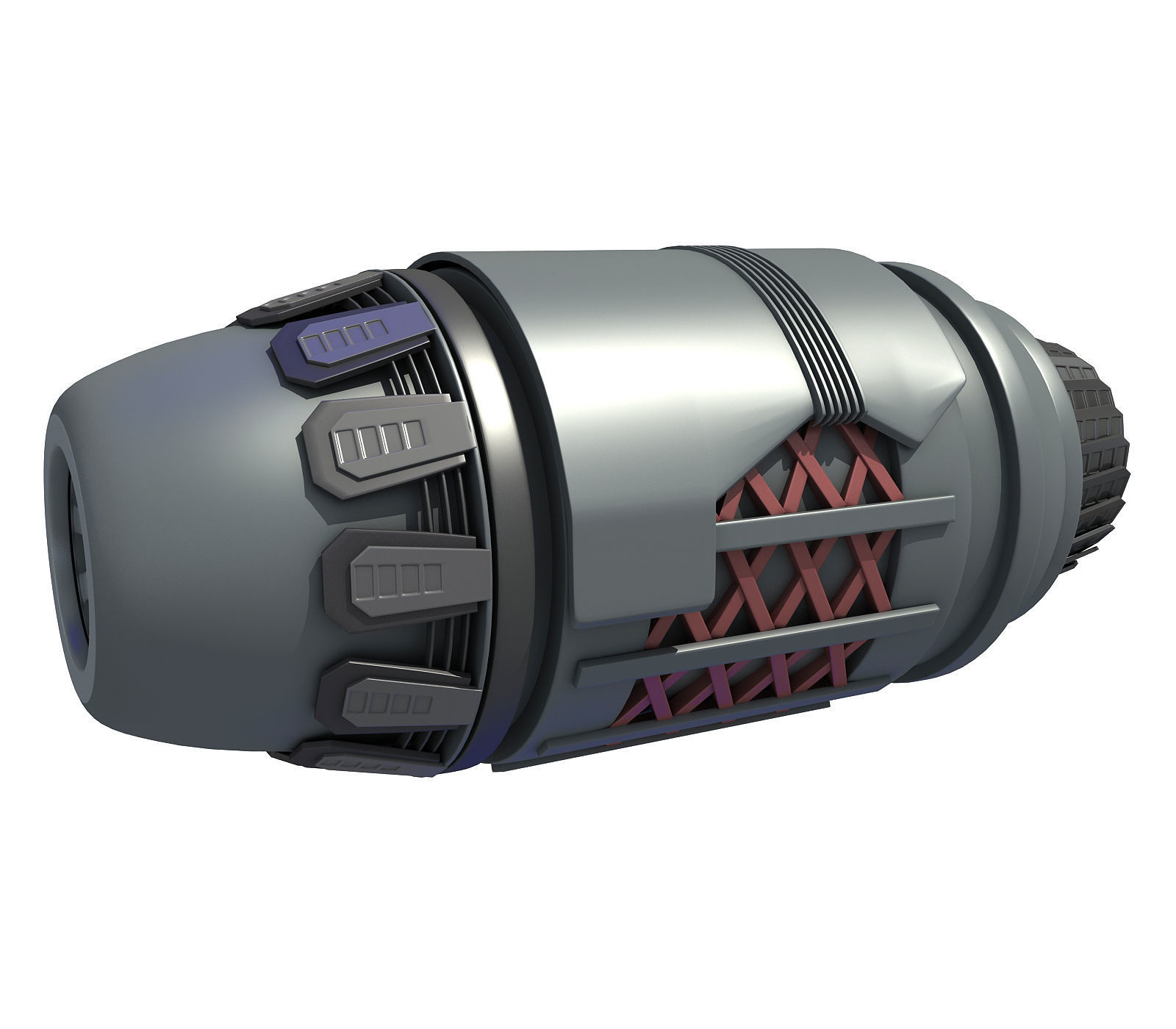 Metalic Rocket Engine Stardrive SCFI UFO 3D model_1