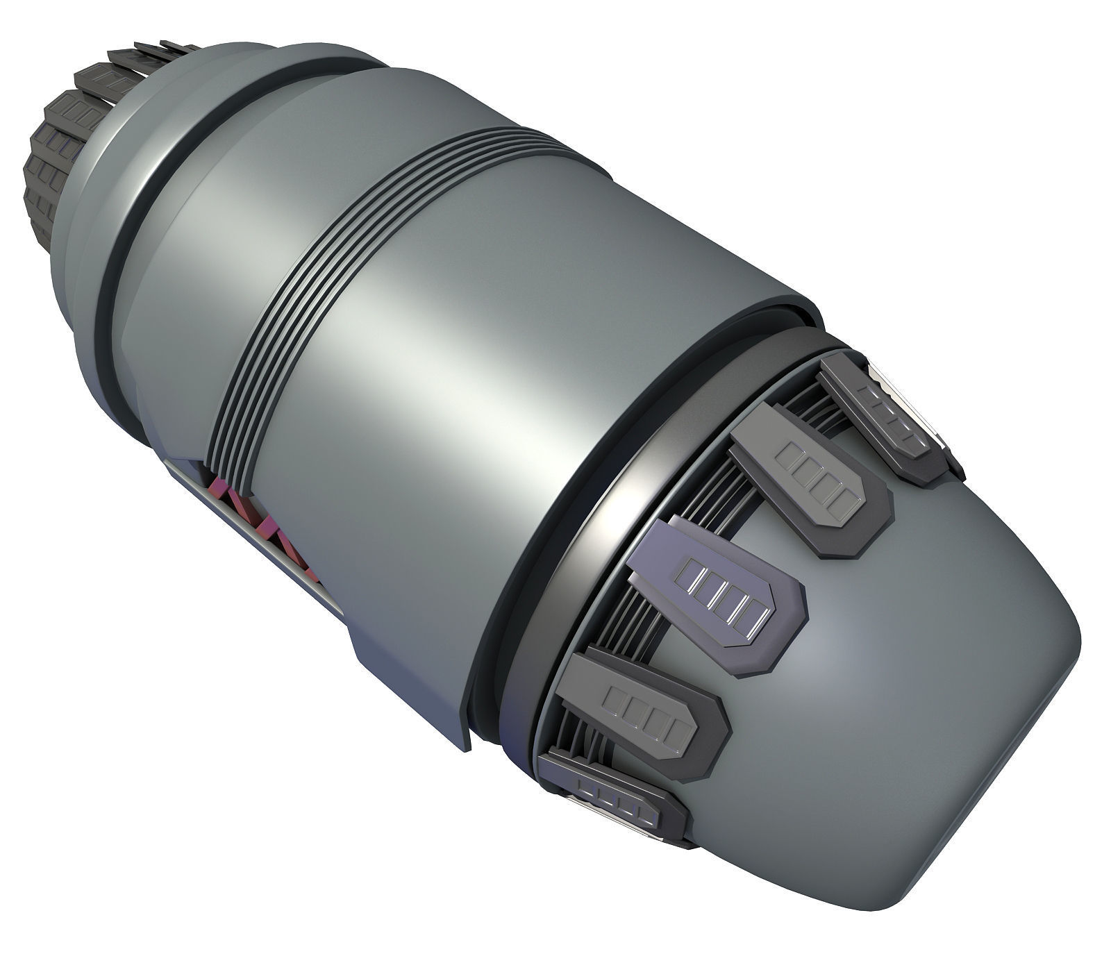 Metalic Rocket Engine Stardrive SCFI UFO 3D model_2