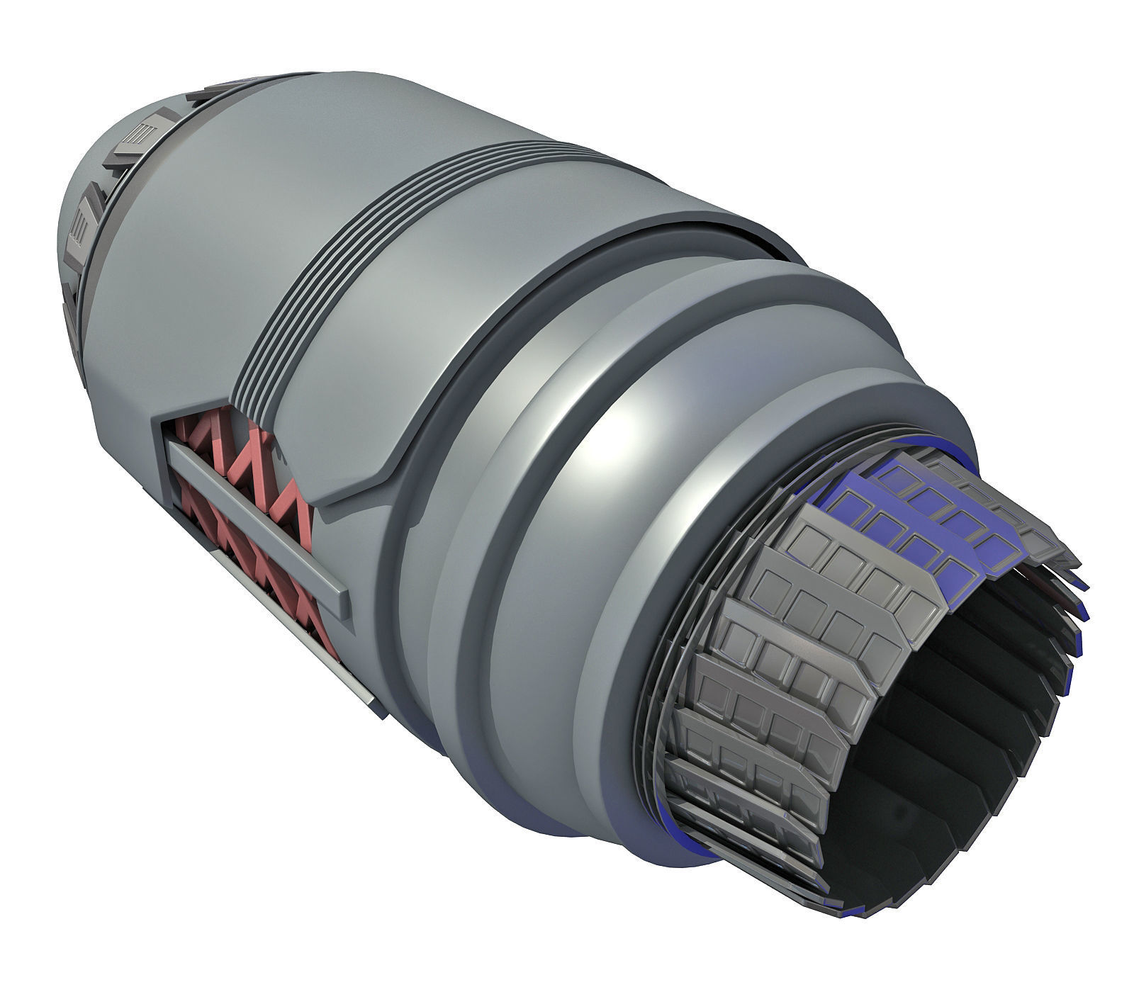 Metalic Rocket Engine Stardrive SCFI UFO 3D model_3