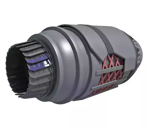 Metalic Rocket Engine Stardrive SCFI UFO 3D model