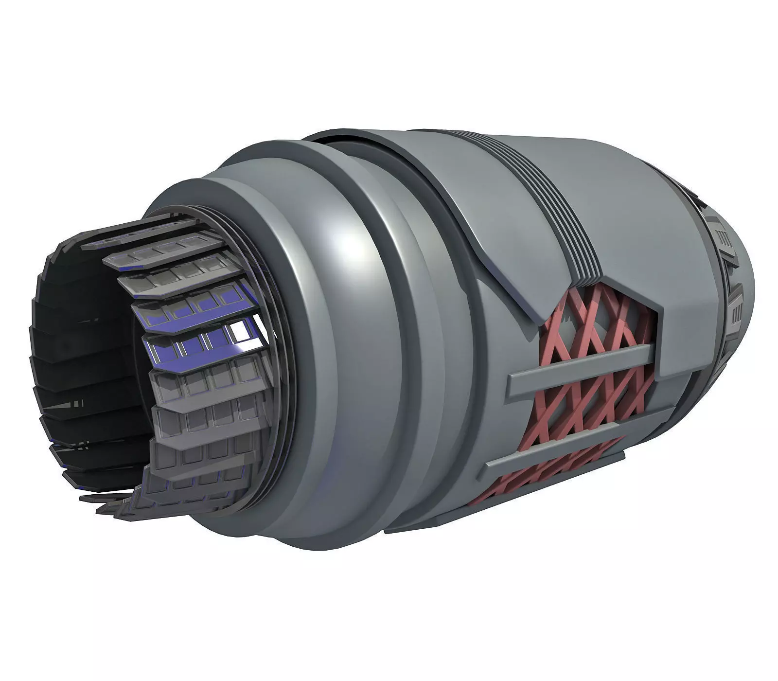 Metalic Rocket Engine Stardrive SCFI UFO 3D model_0