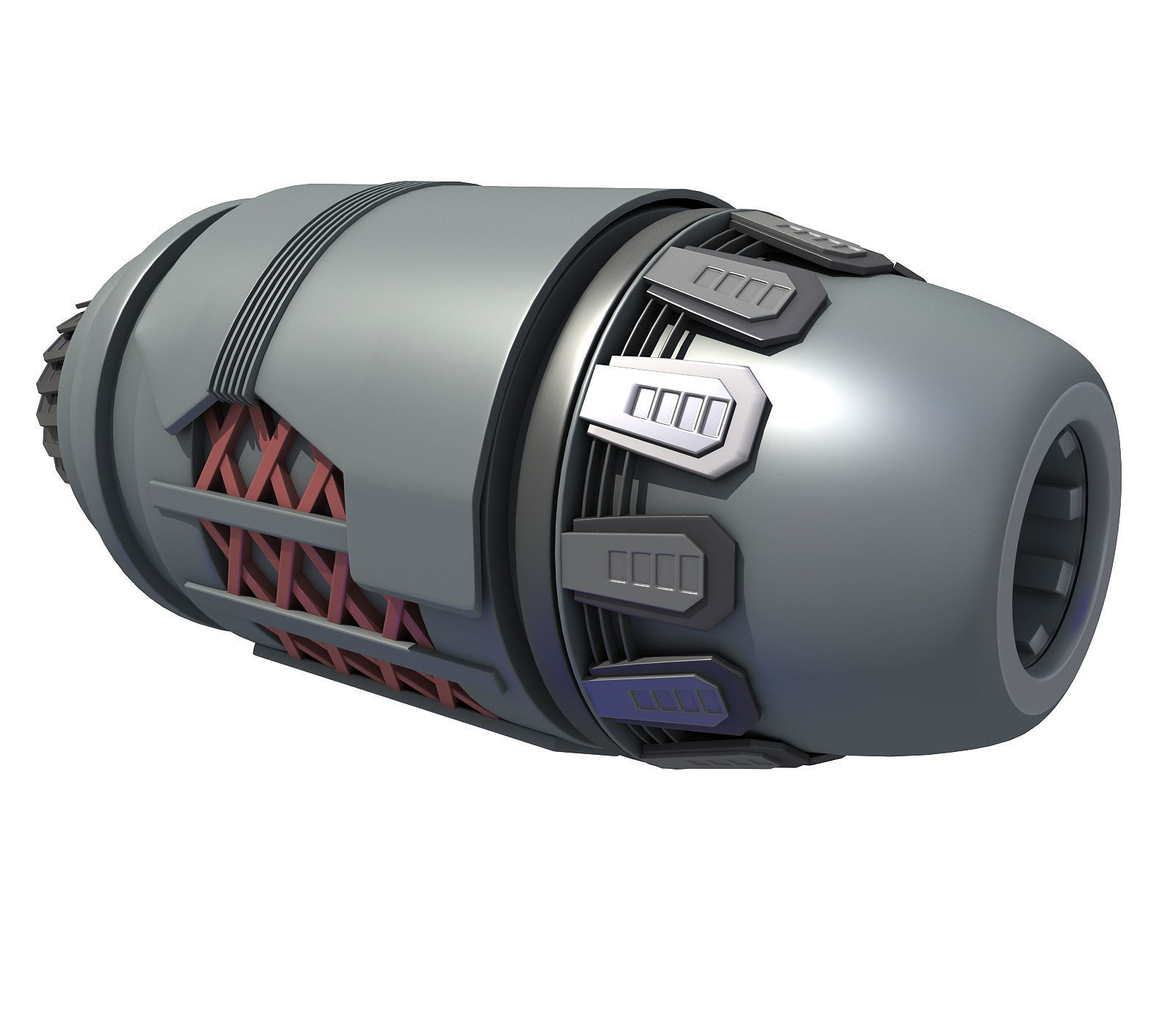 Metalic Rocket Engine Stardrive SCFI UFO 3D model_4