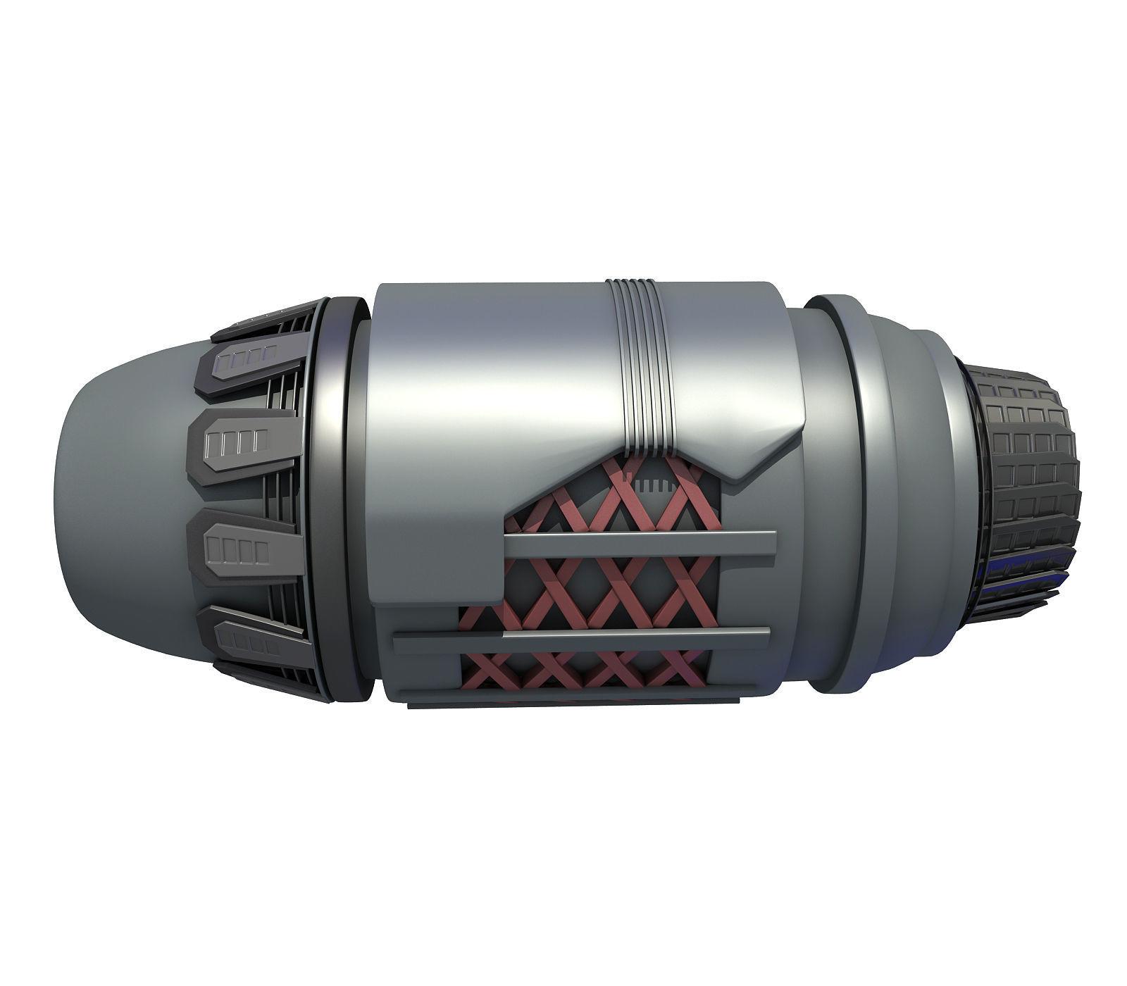 Metalic Rocket Engine Stardrive SCFI UFO 3D model_5
