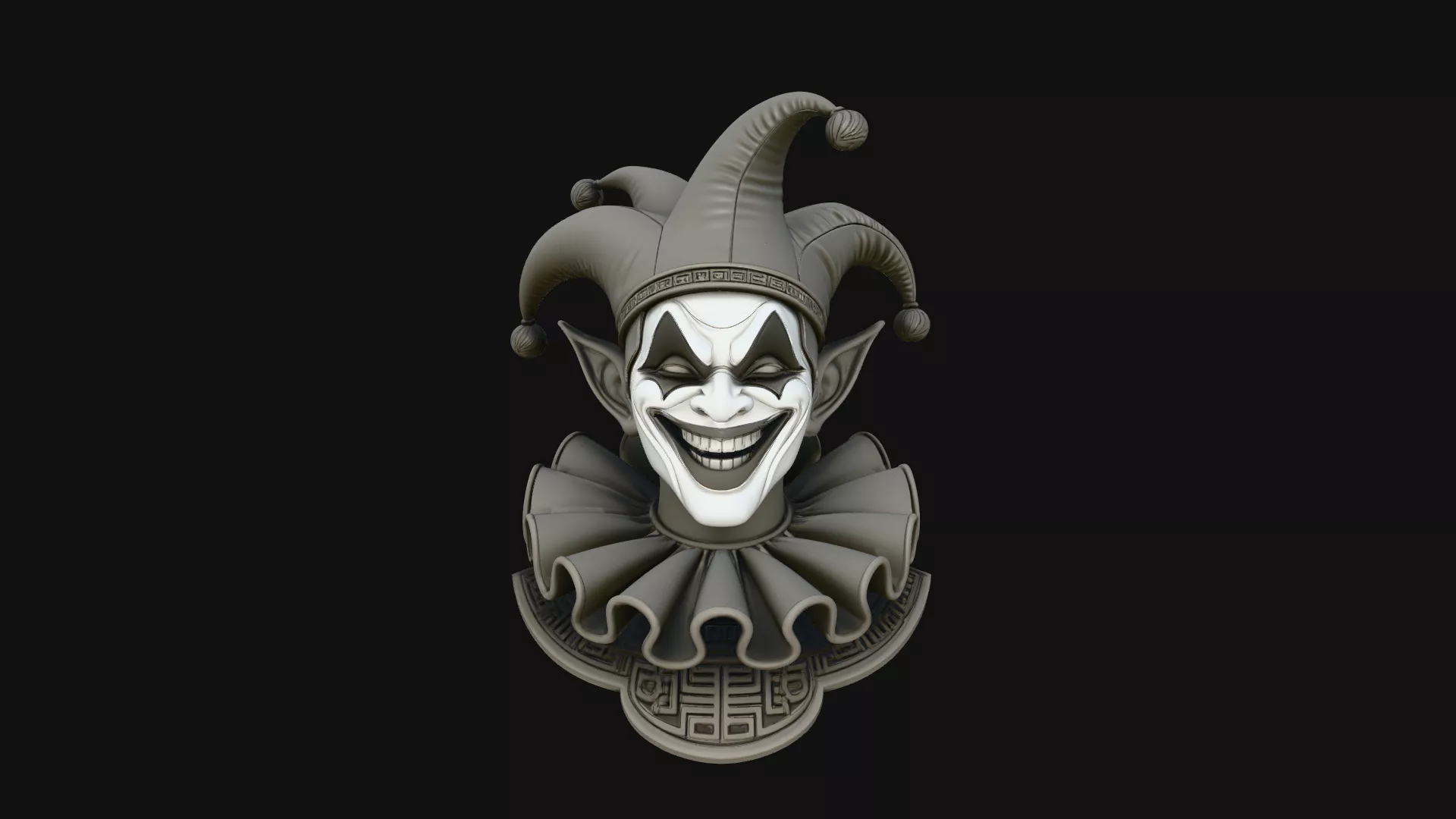 Jester Bust Statue Design 1 - 3D Print Model 3D print model