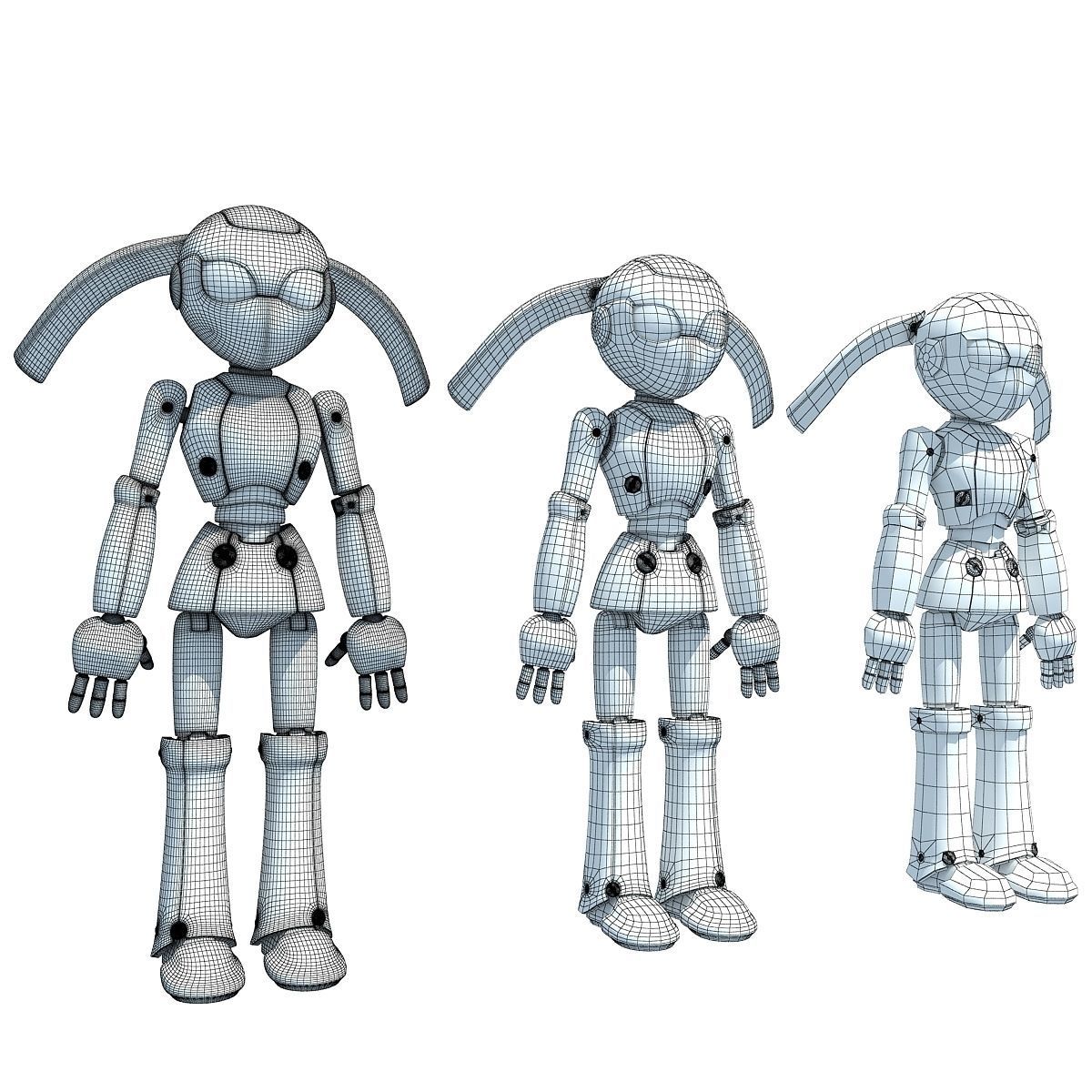Simple Robot 3D Model 3D model_7