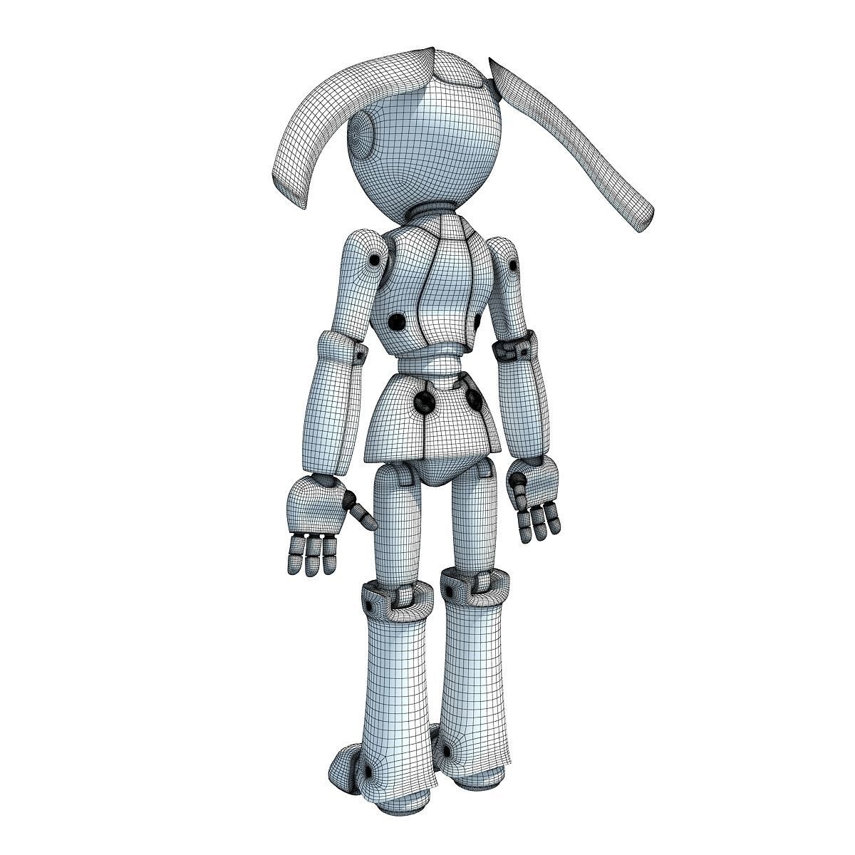 Simple Robot 3D Model 3D model_9