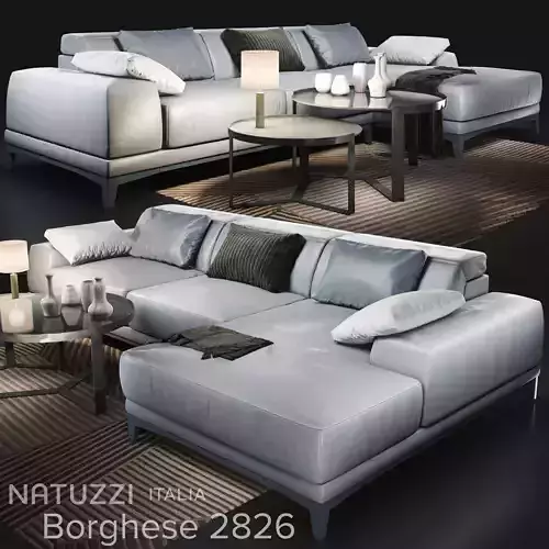 Sofa natuzzi borghese 2826 3D model