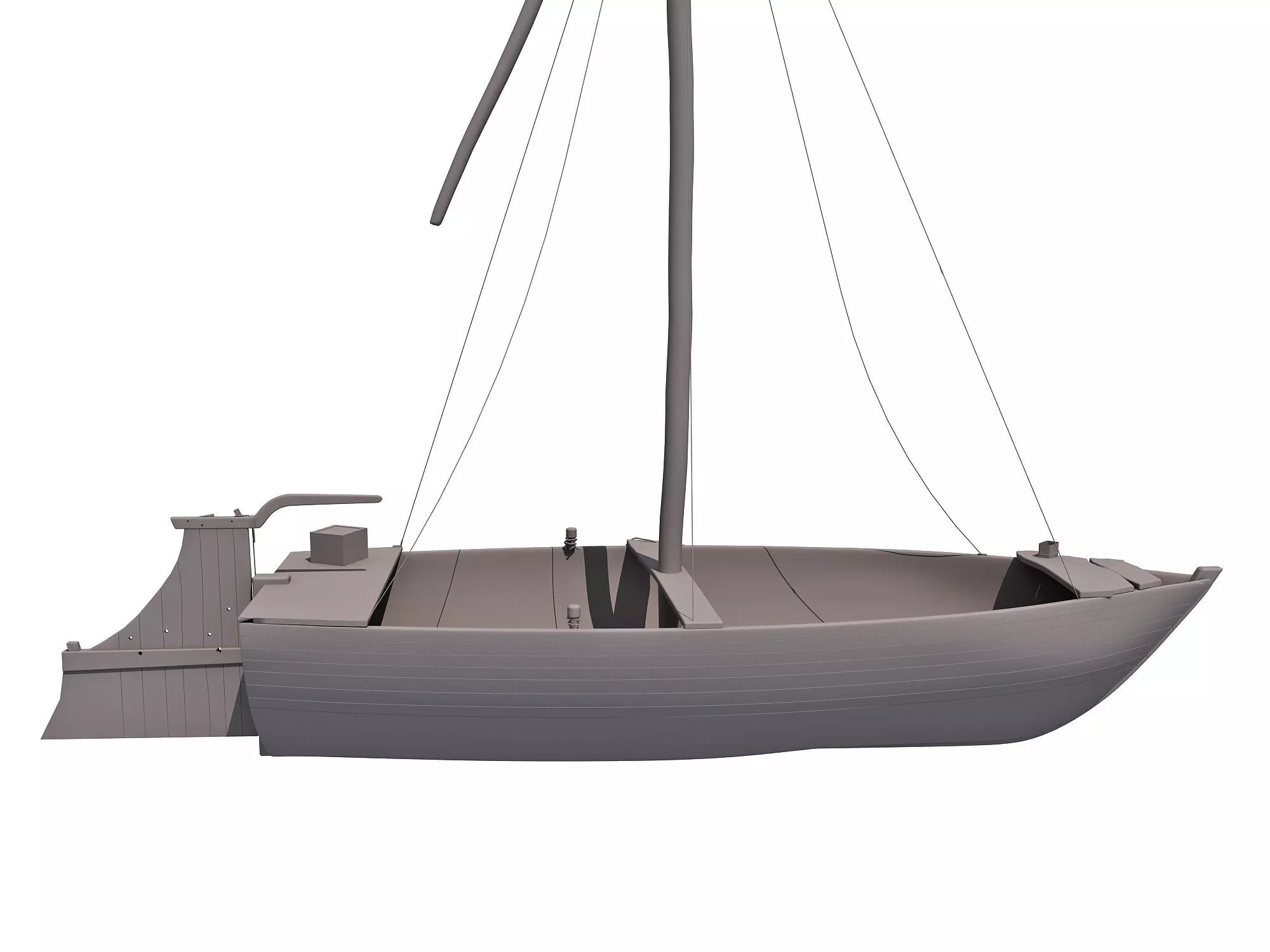 River Nile Boat 3D model_0