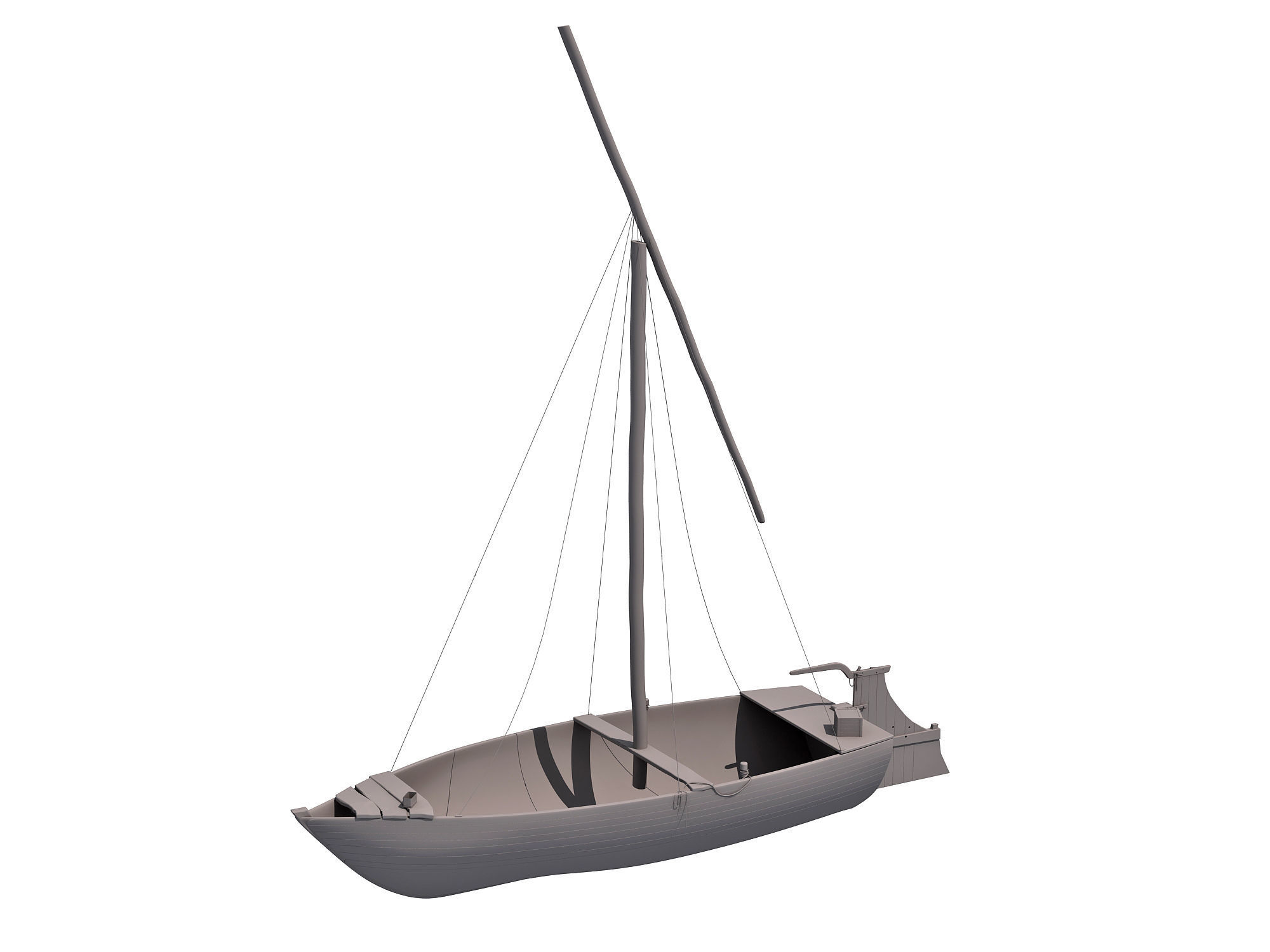 River Nile Boat 3D model_9