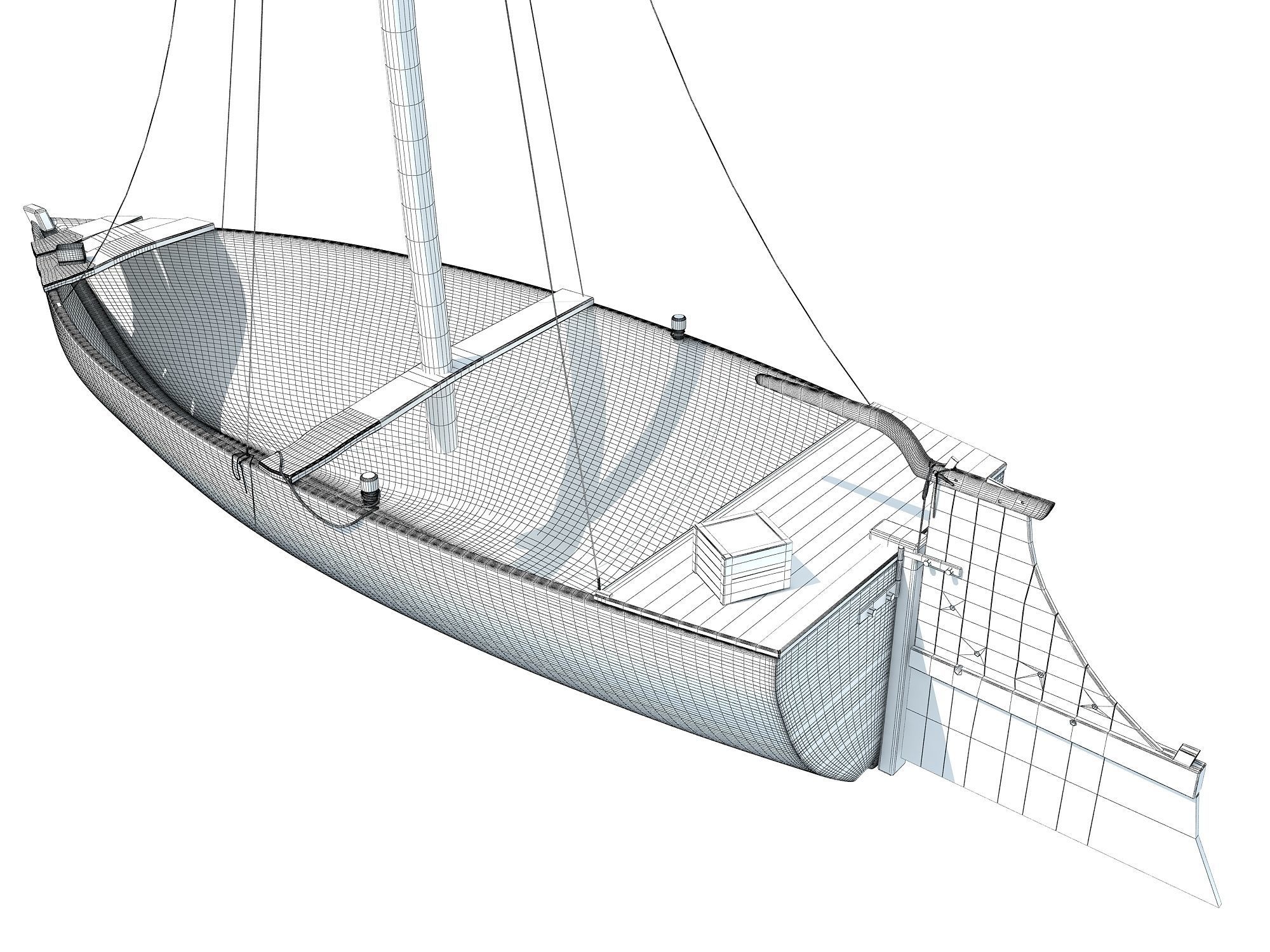 River Nile Boat 3D model_11