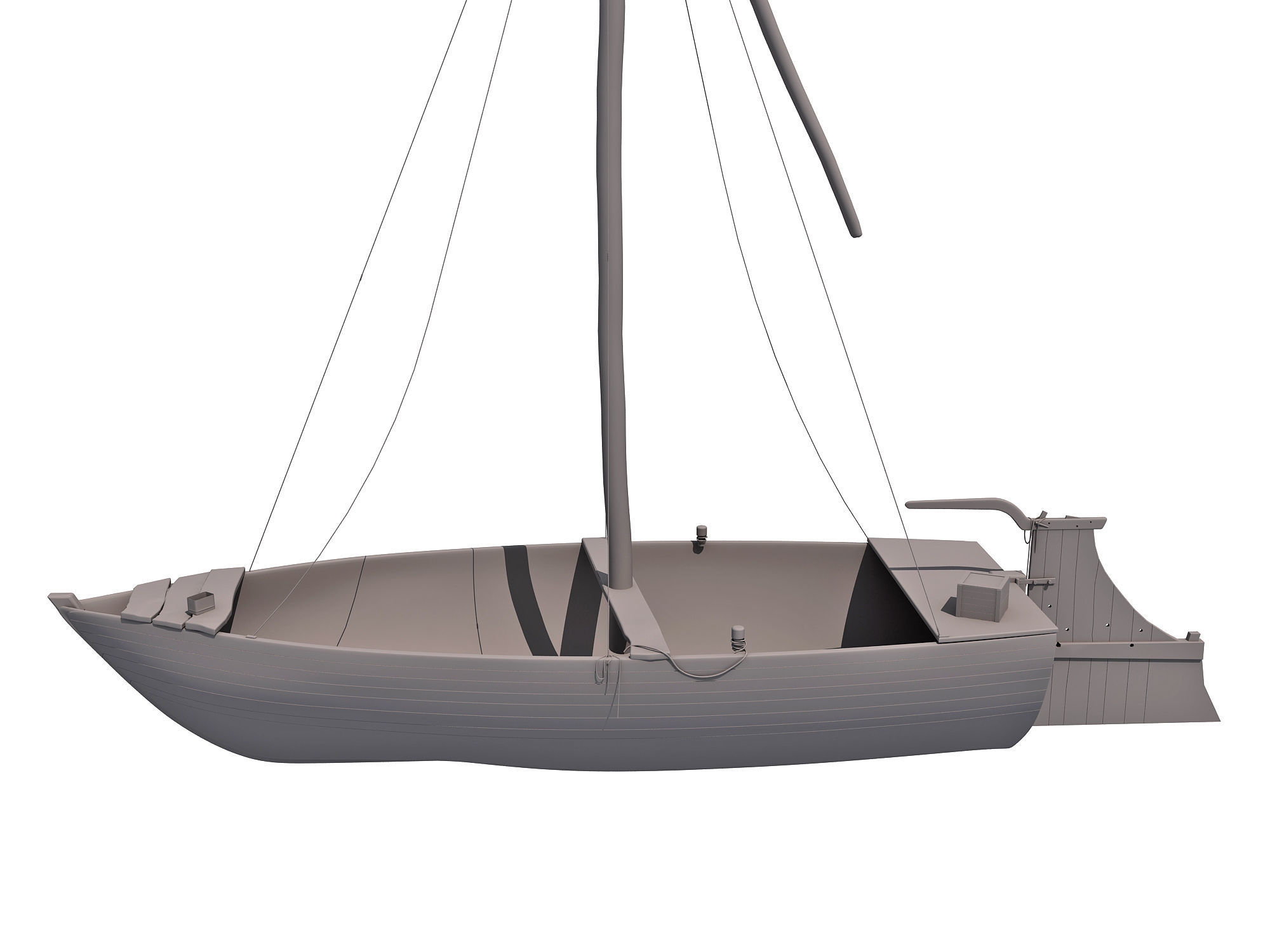 River Nile Boat 3D model_3