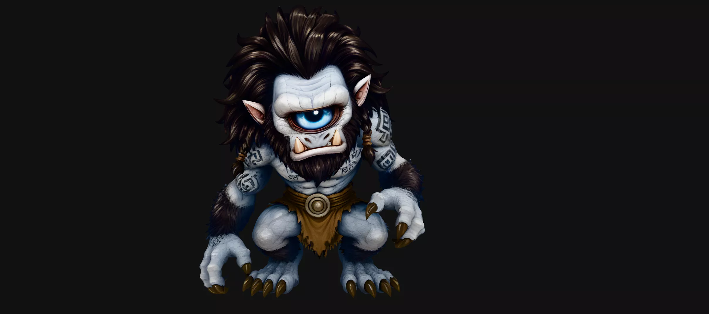 Goblin One-Eyed Orc 3D print model