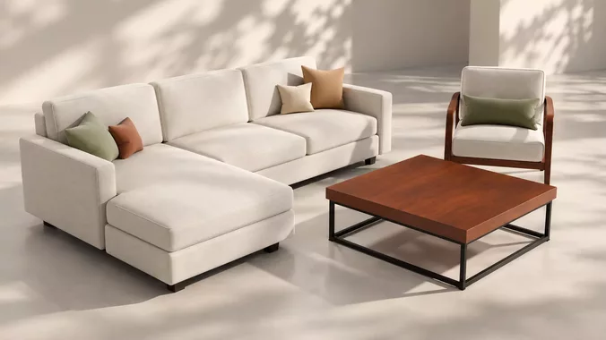 Modern Sofa Furniture Set 3D Model