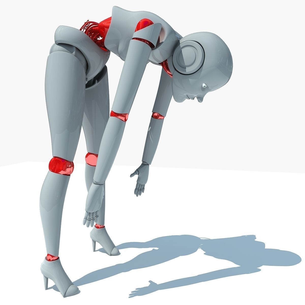 Rigged Human Robot 3D model_5