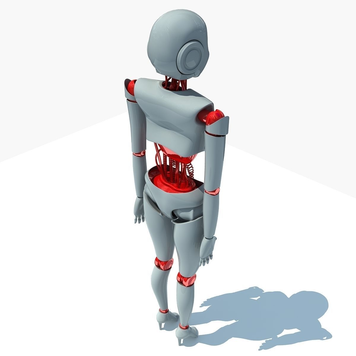 Rigged Human Robot 3D model_9