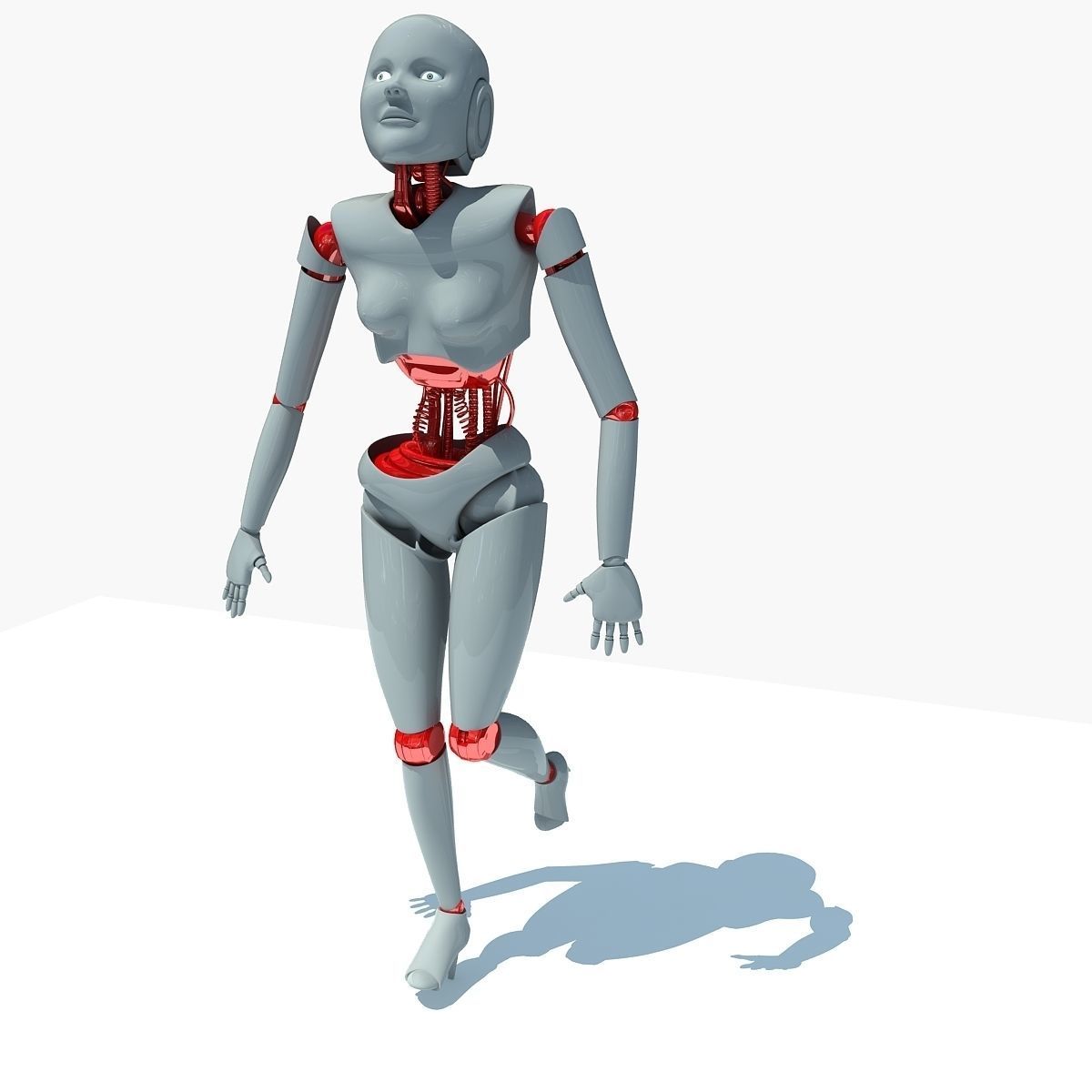 Rigged Human Robot 3D model_2