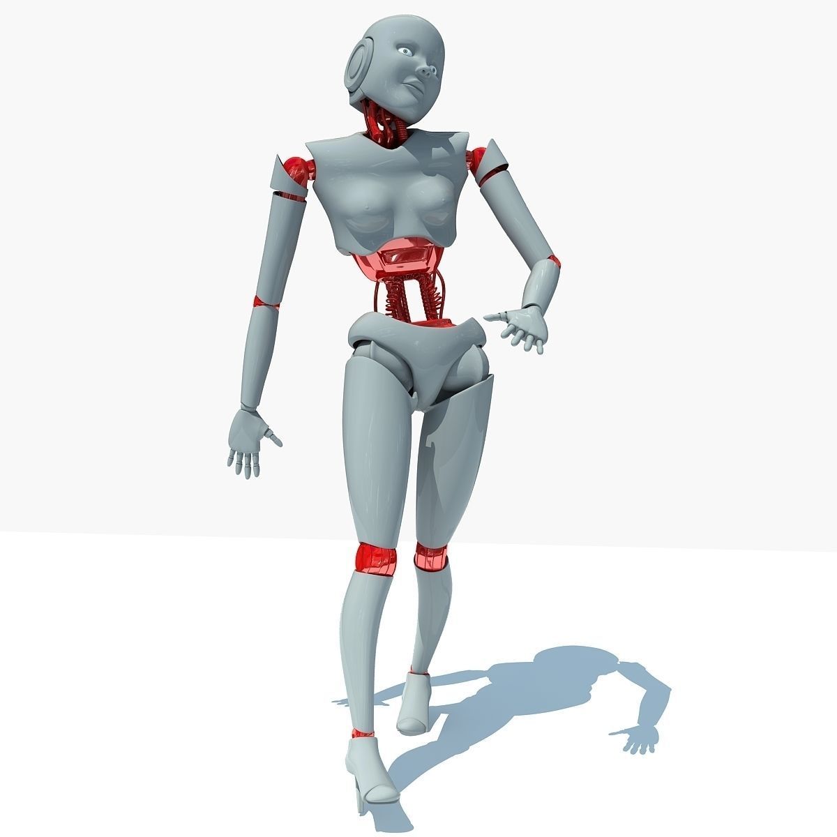 Rigged Human Robot 3D model_11