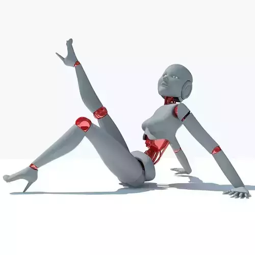 Rigged Human Robot 3D model