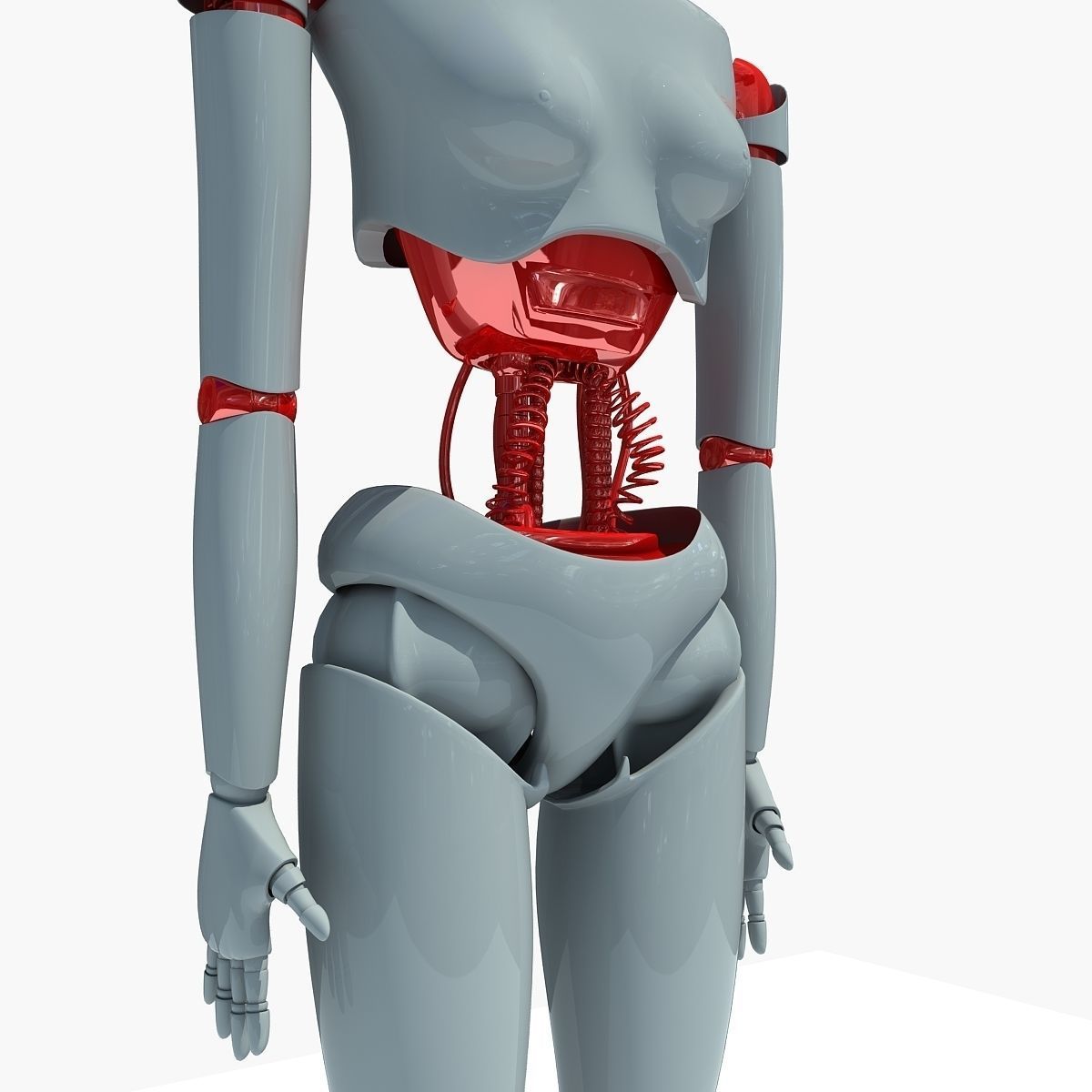 Rigged Human Robot 3D model_12