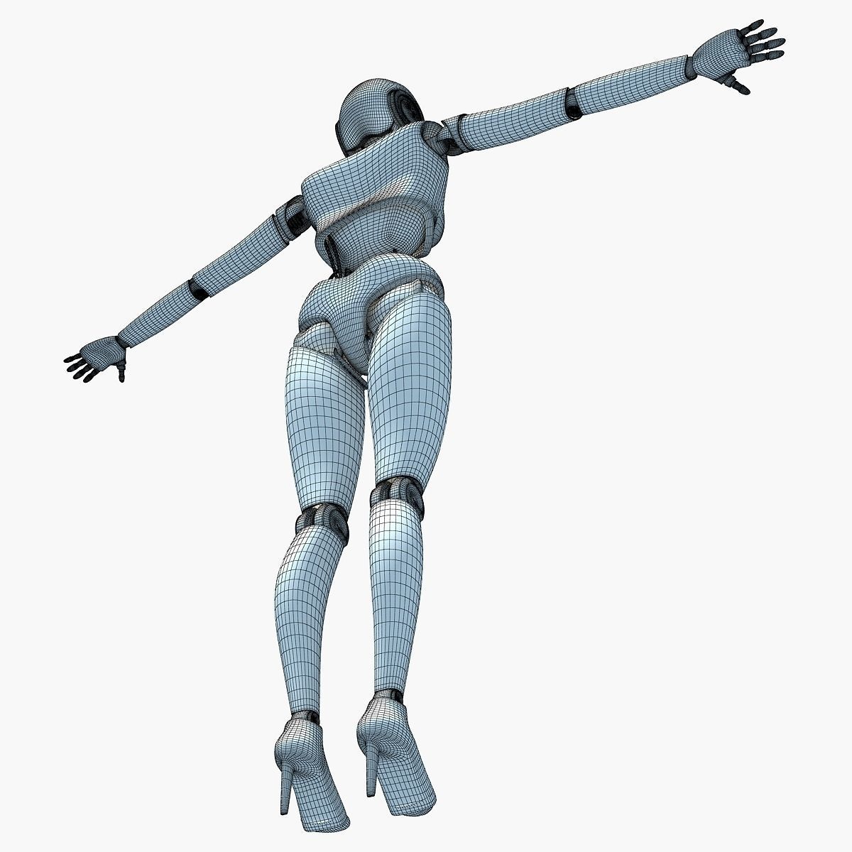 Rigged Human Robot 3D model_20