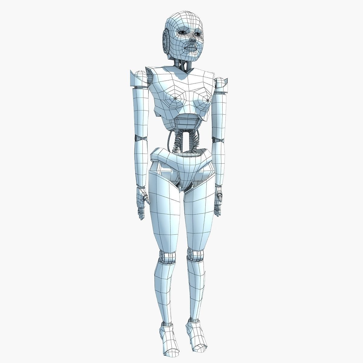 Rigged Human Robot 3D model_15