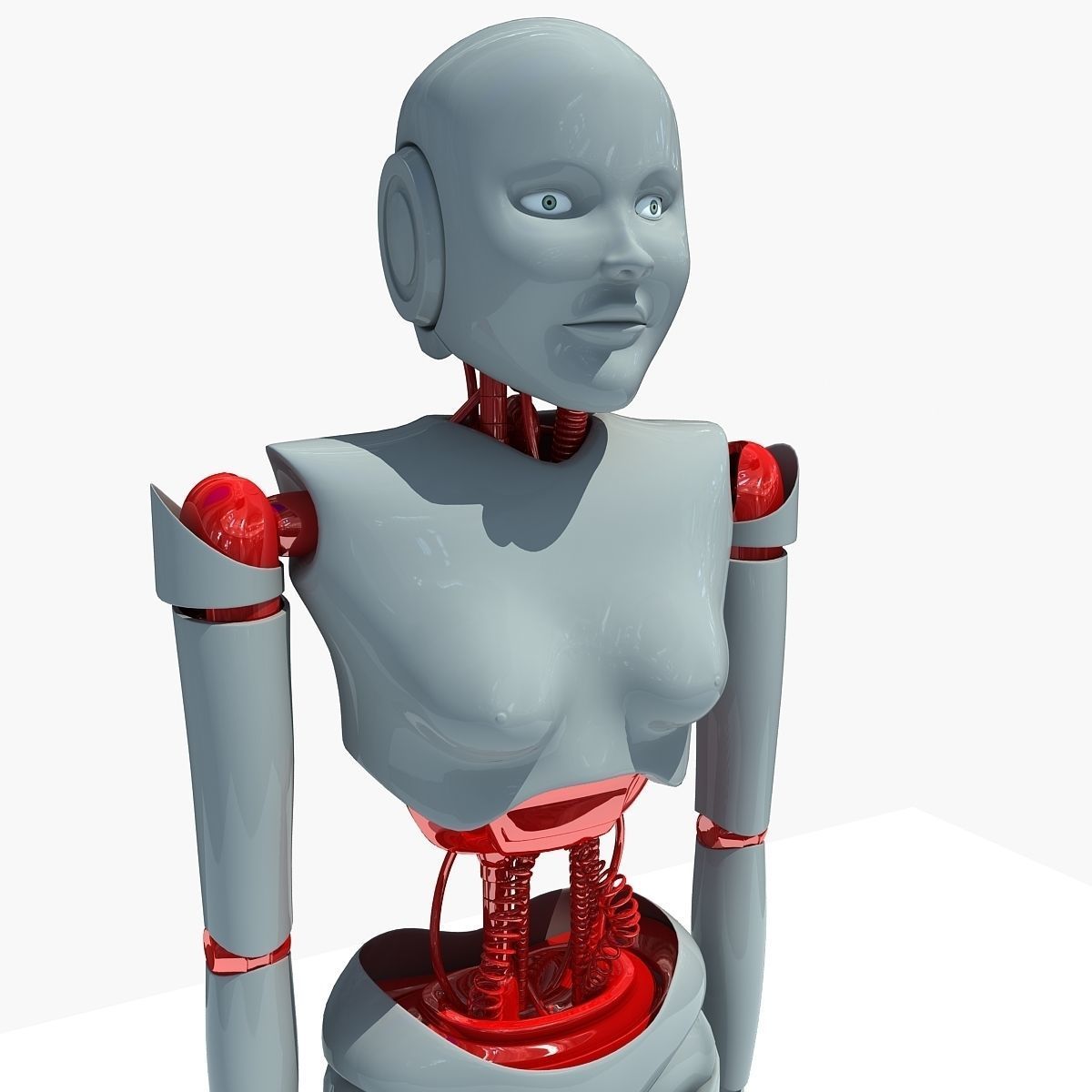 Rigged Human Robot 3D model_14