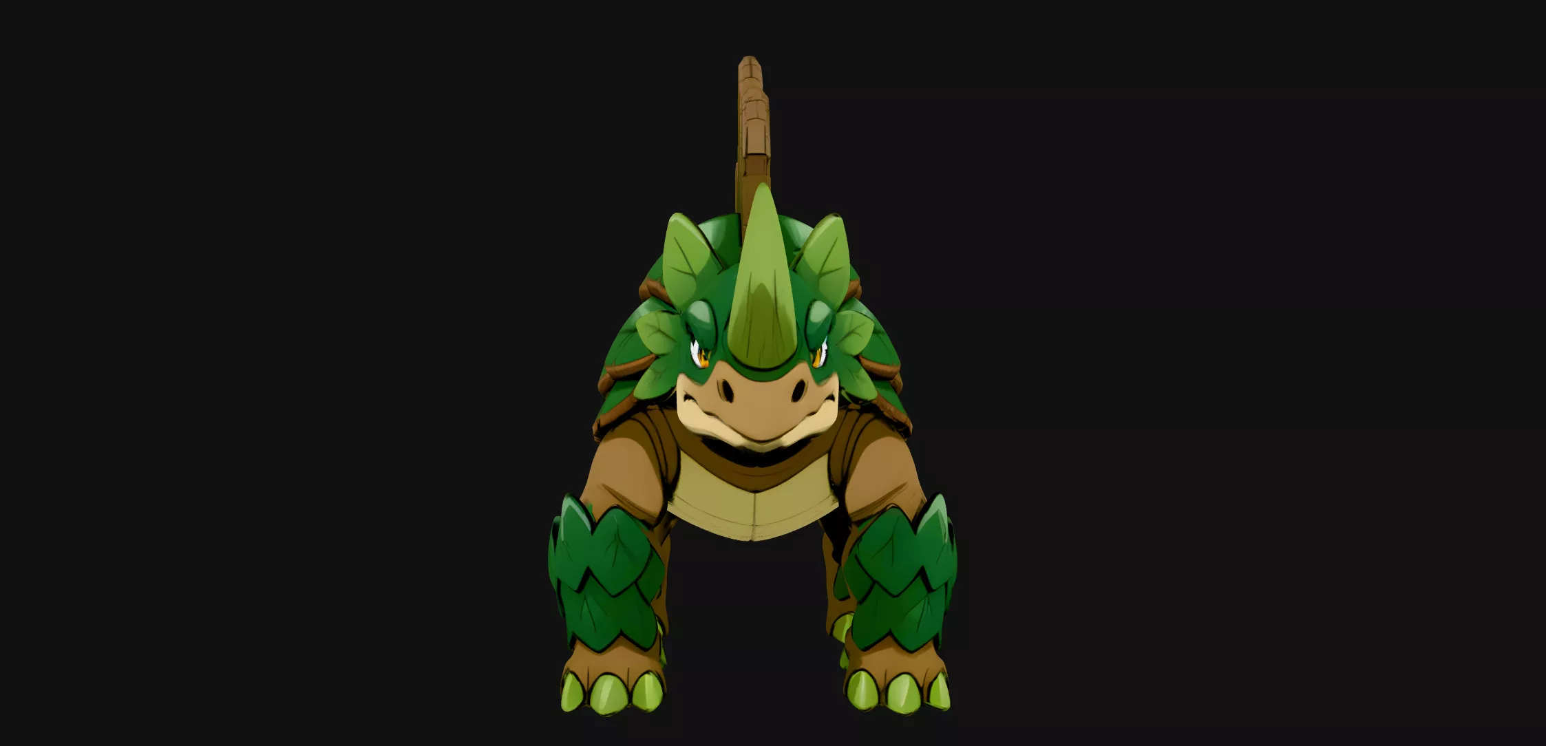 Leaf Armored Ankylosaurus 3D print model