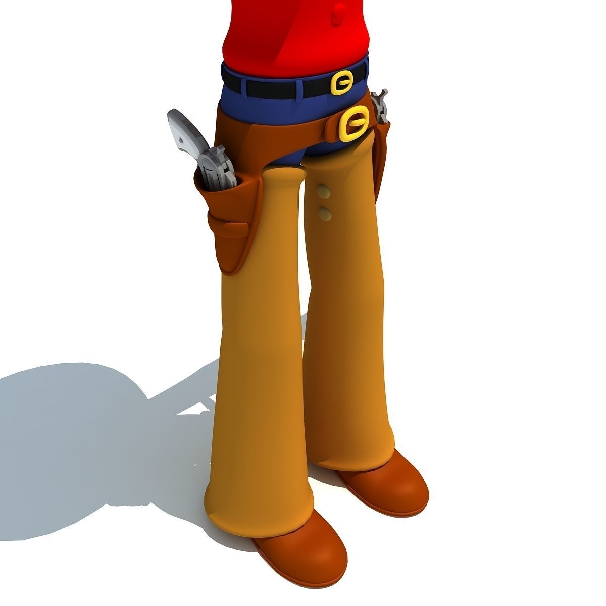 Colorful Rigged Cartoon Cowboy Character 3D model_11