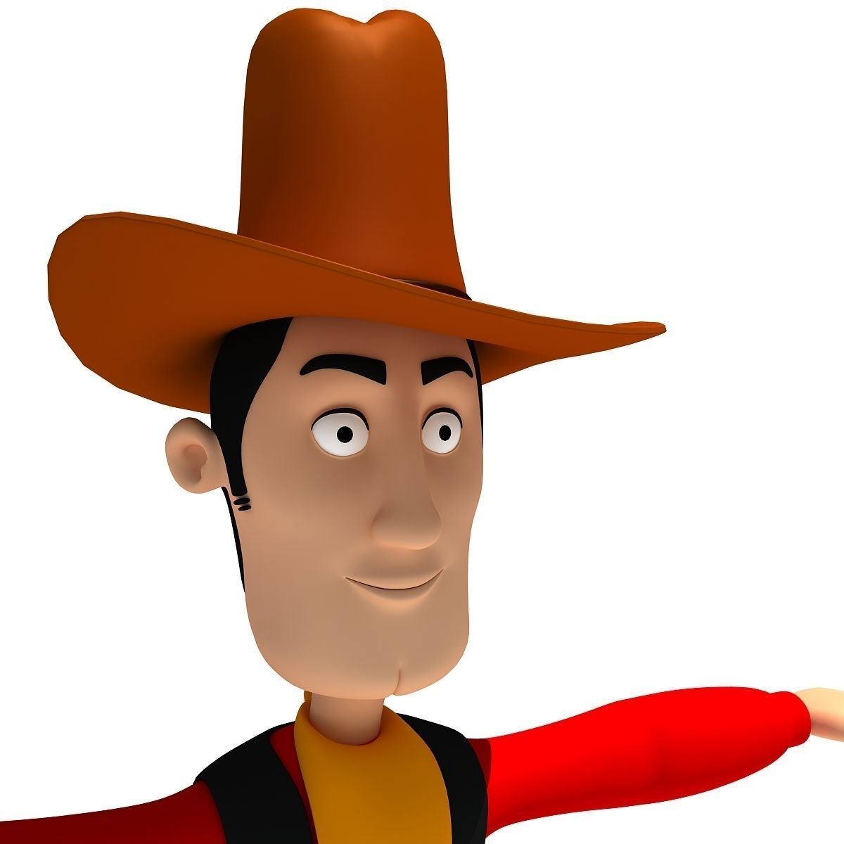 Colorful Rigged Cartoon Cowboy Character 3D model_13