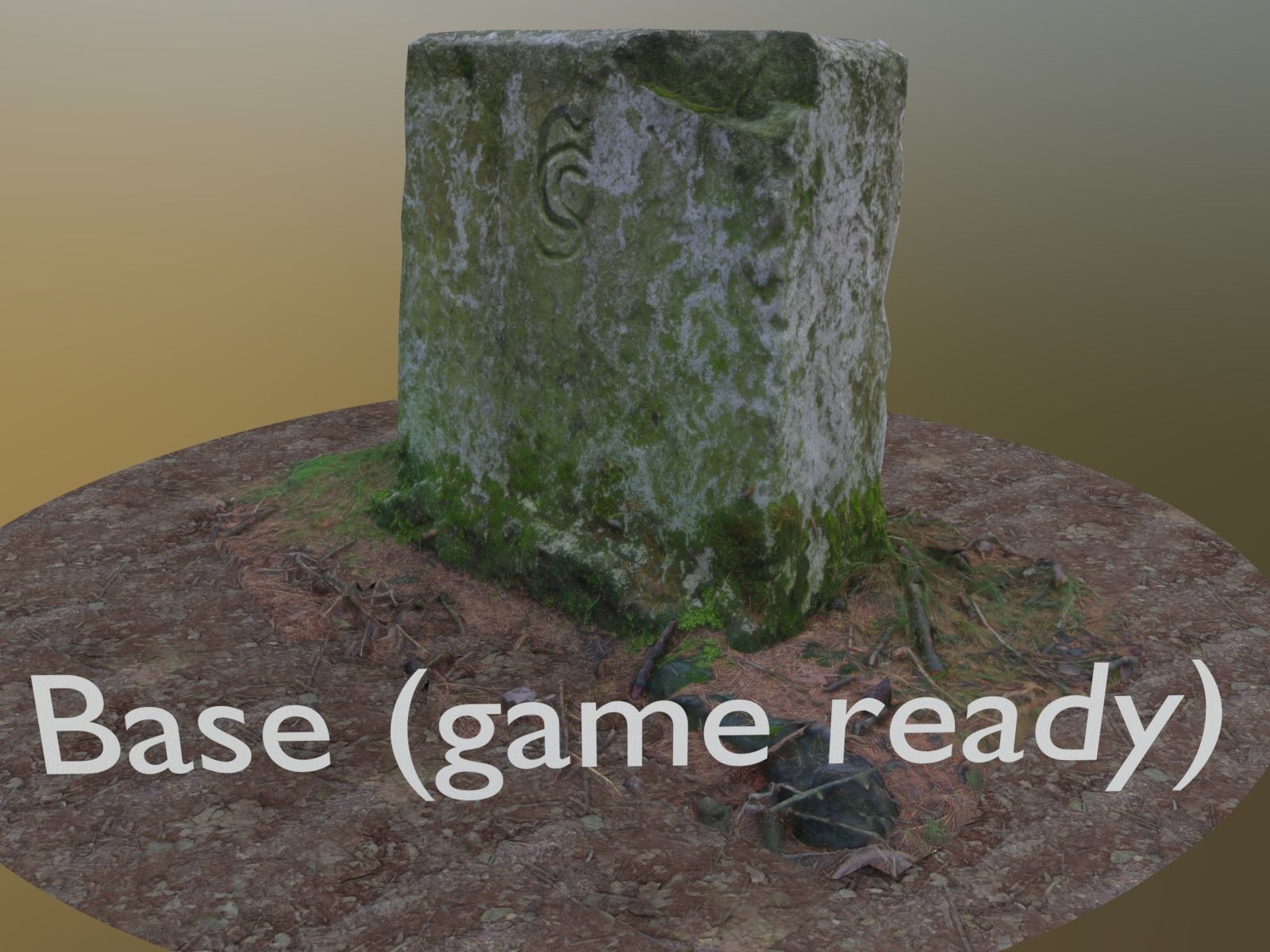Border Stone Low-poly 3D model_2