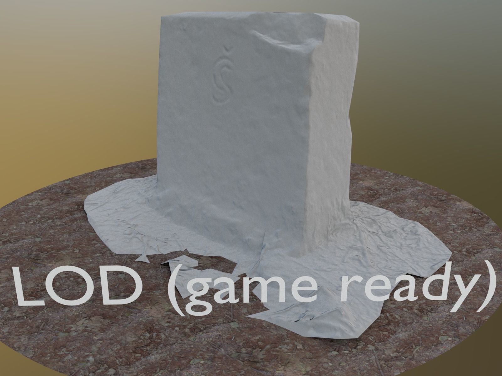 Border Stone Low-poly 3D model_6