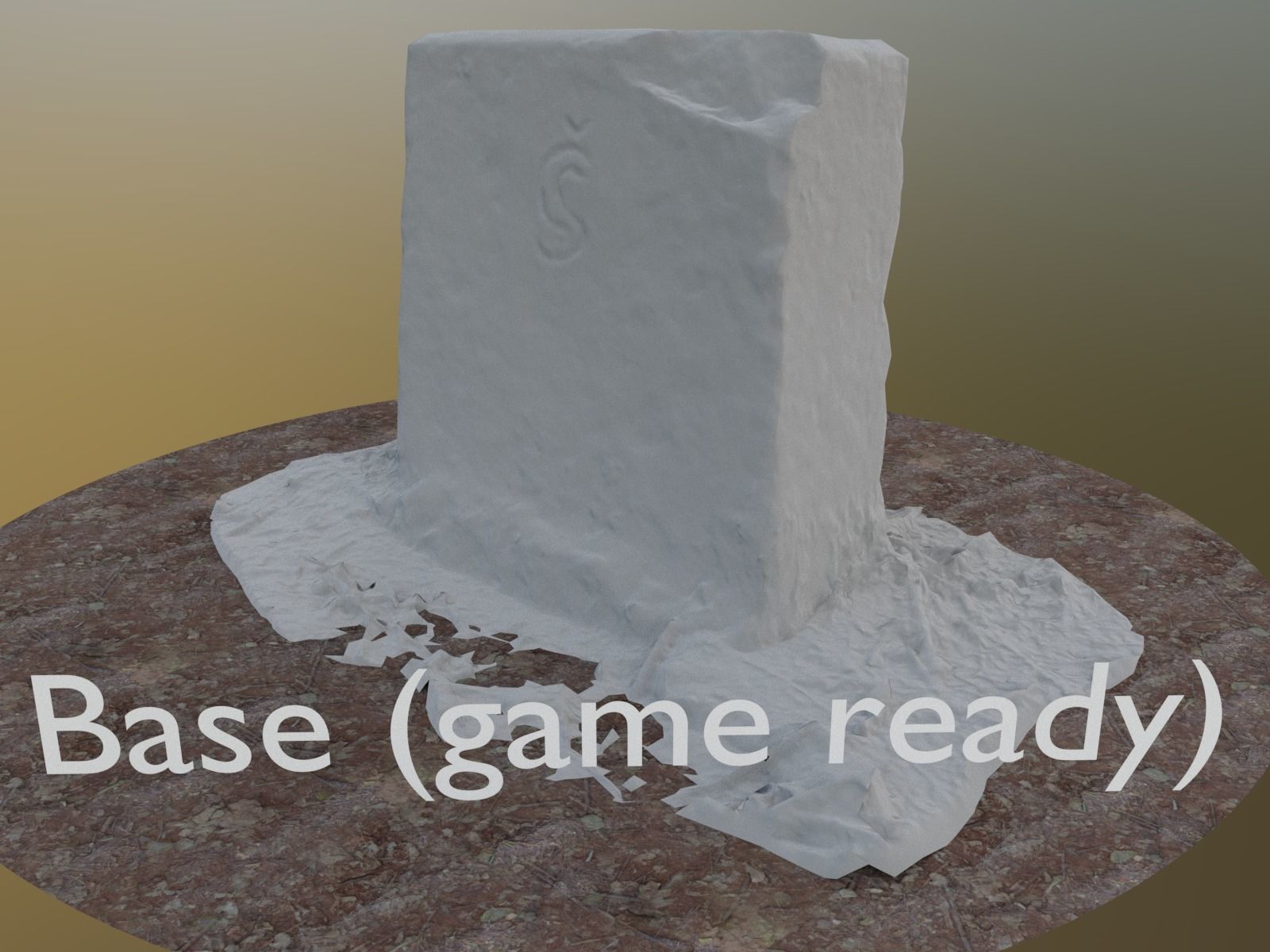 Border Stone Low-poly 3D model_3