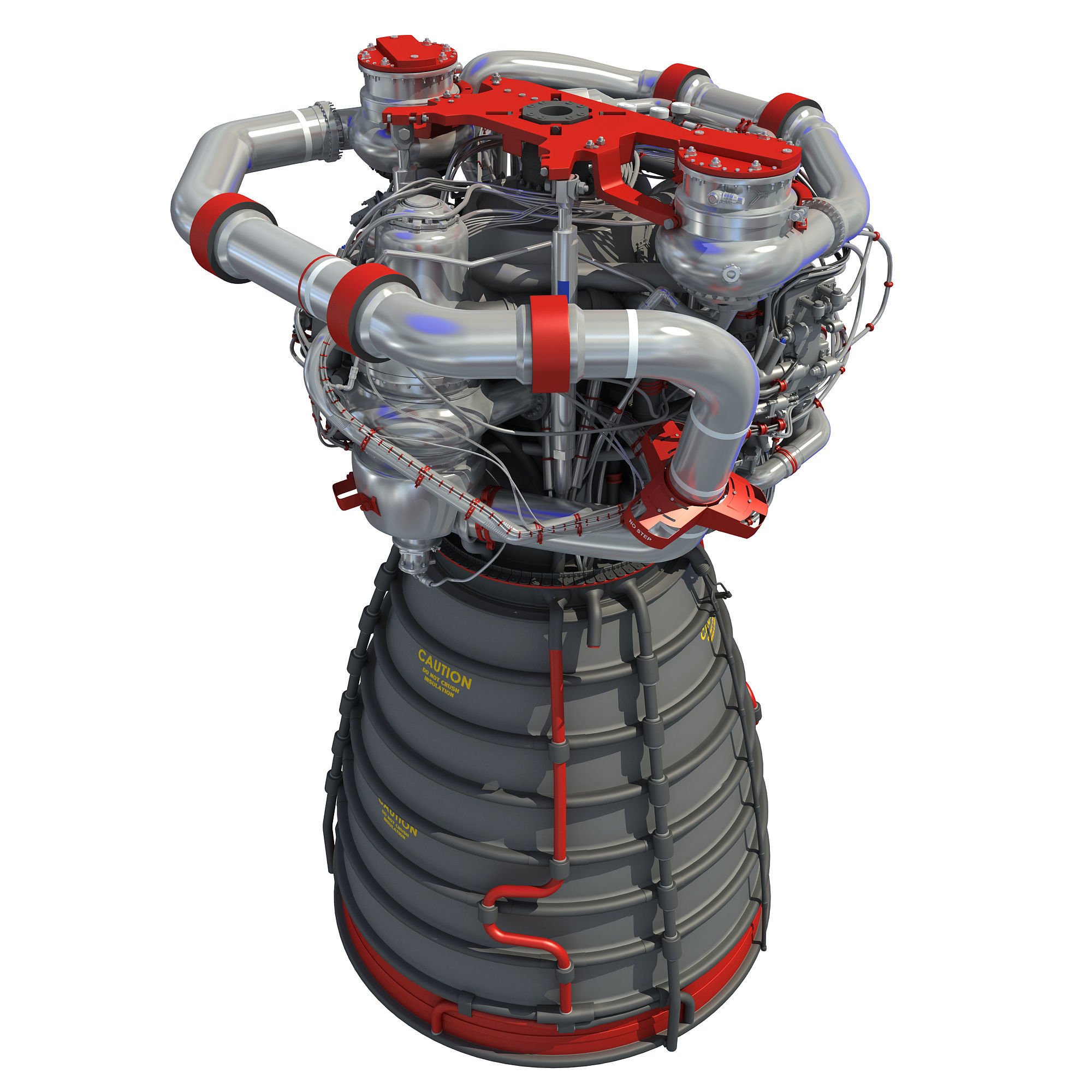 RS-25 Space Shuttle Rocket Engine 3D model_2