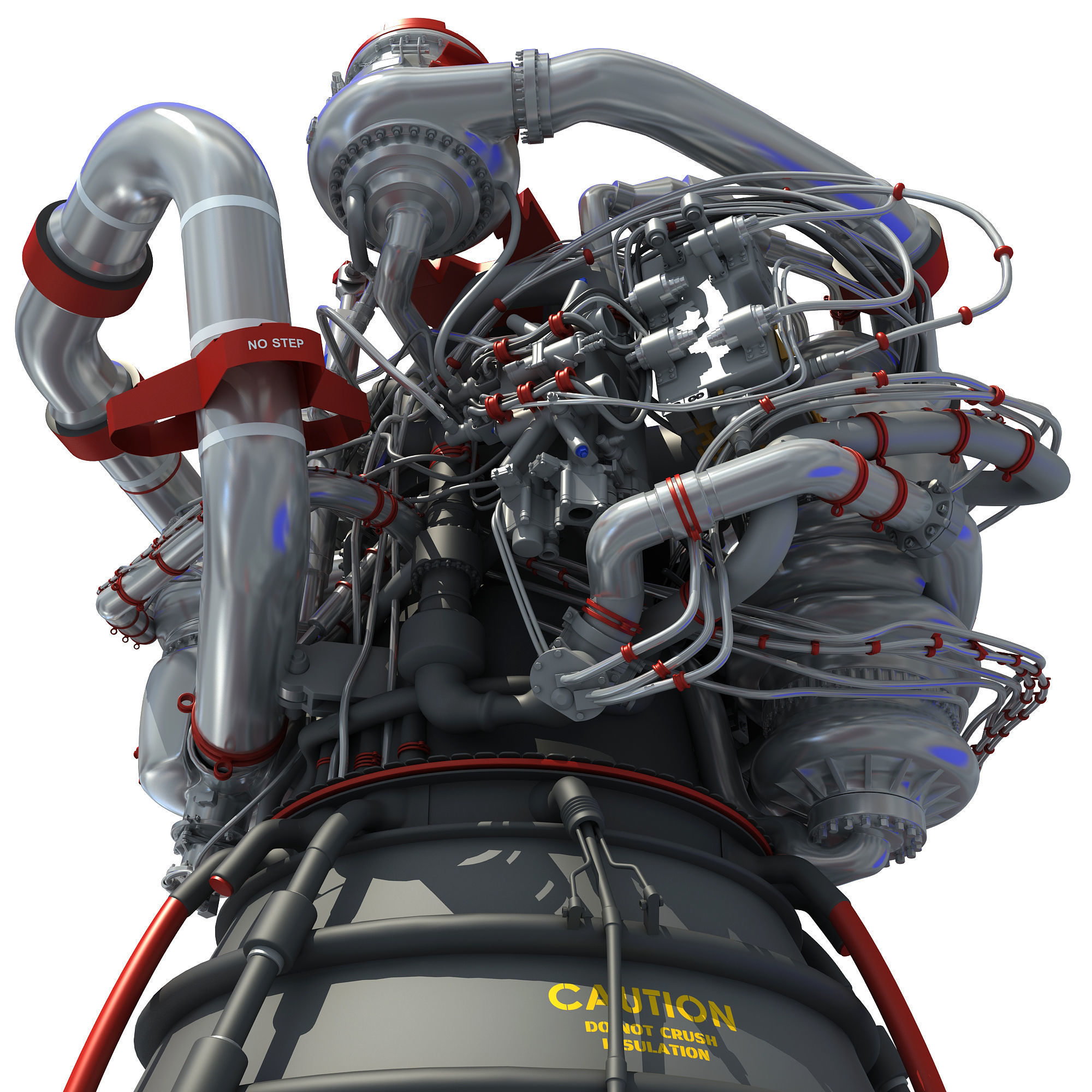 RS-25 Space Shuttle Rocket Engine 3D model_17