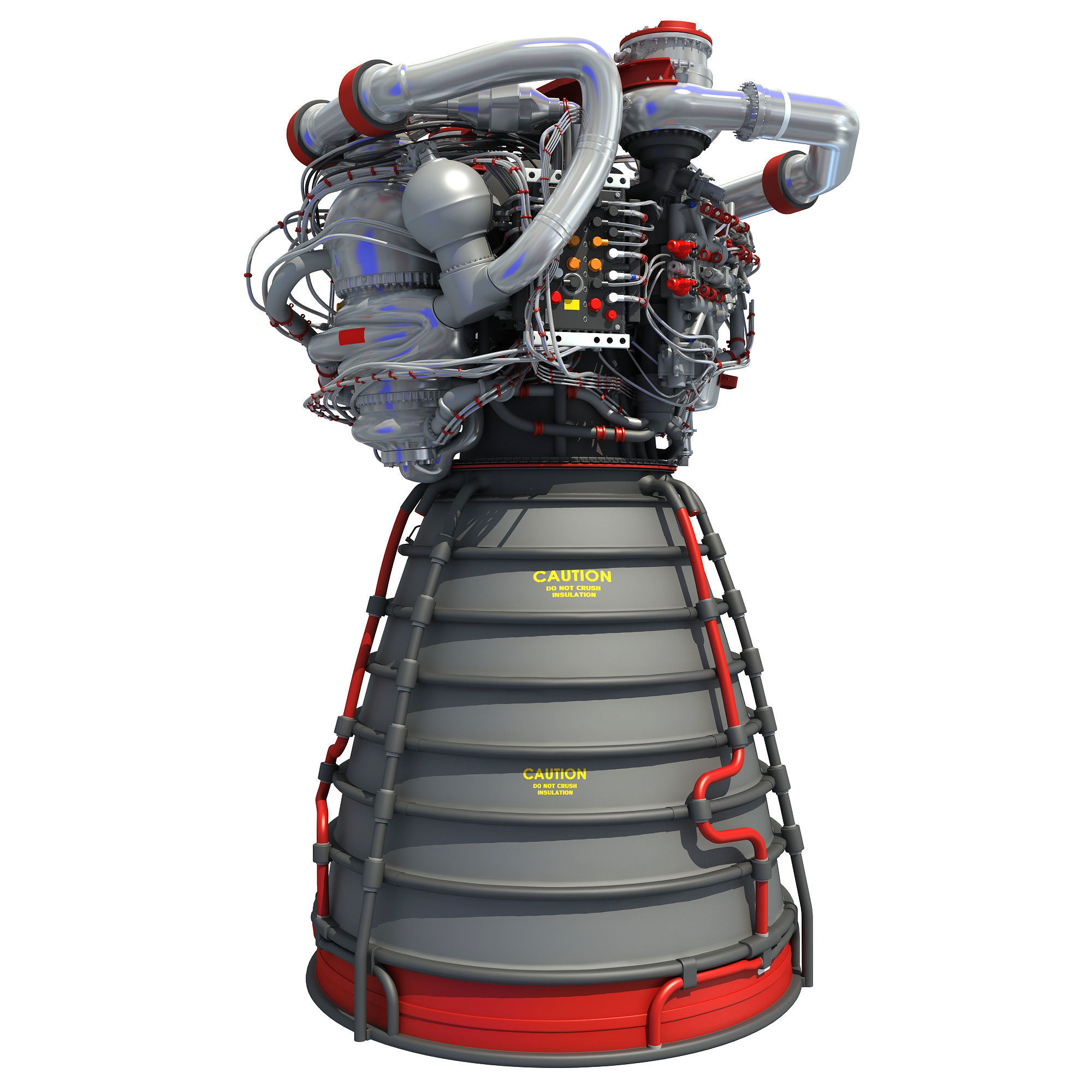 RS-25 Space Shuttle Rocket Engine 3D model_3