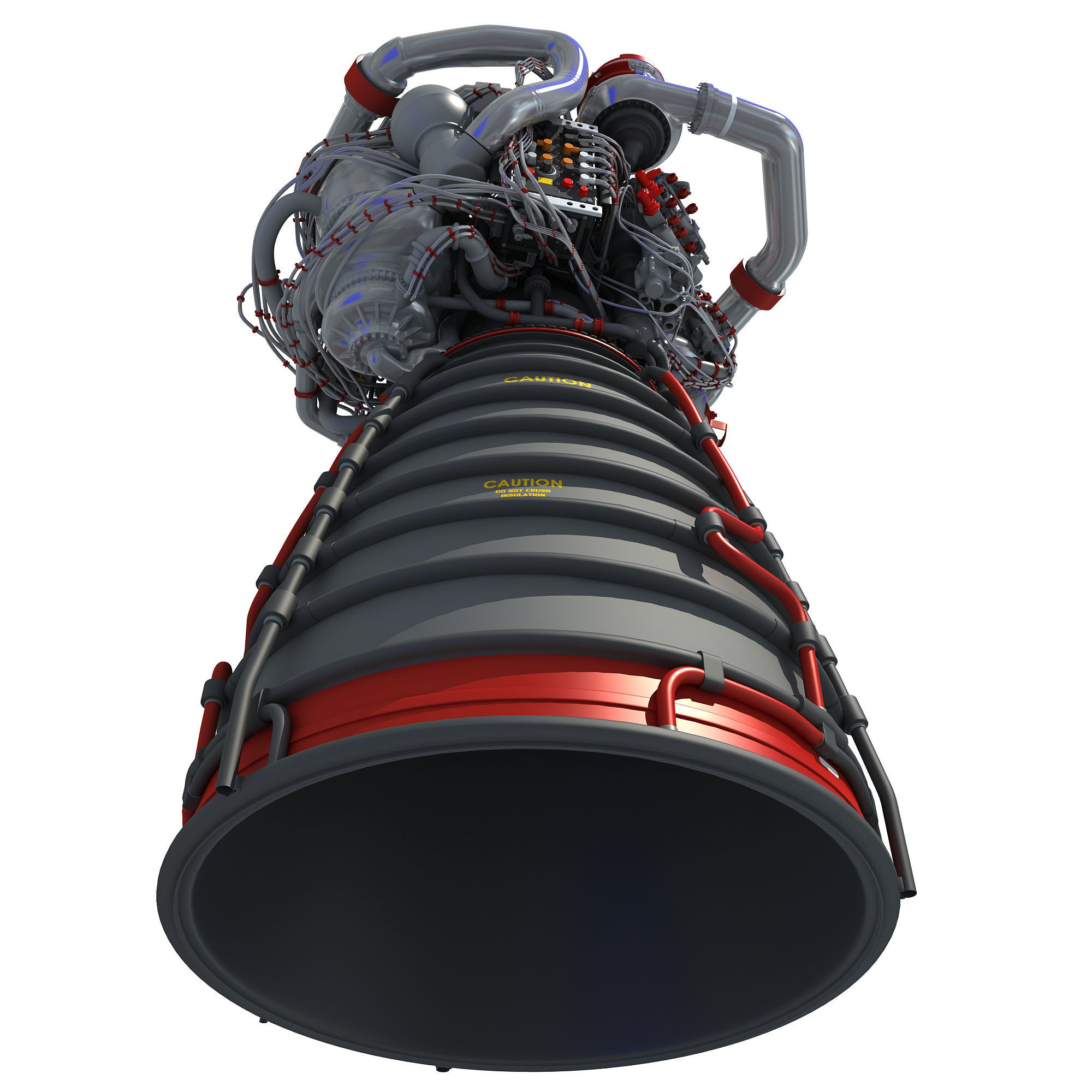 RS-25 Space Shuttle Rocket Engine 3D model_4