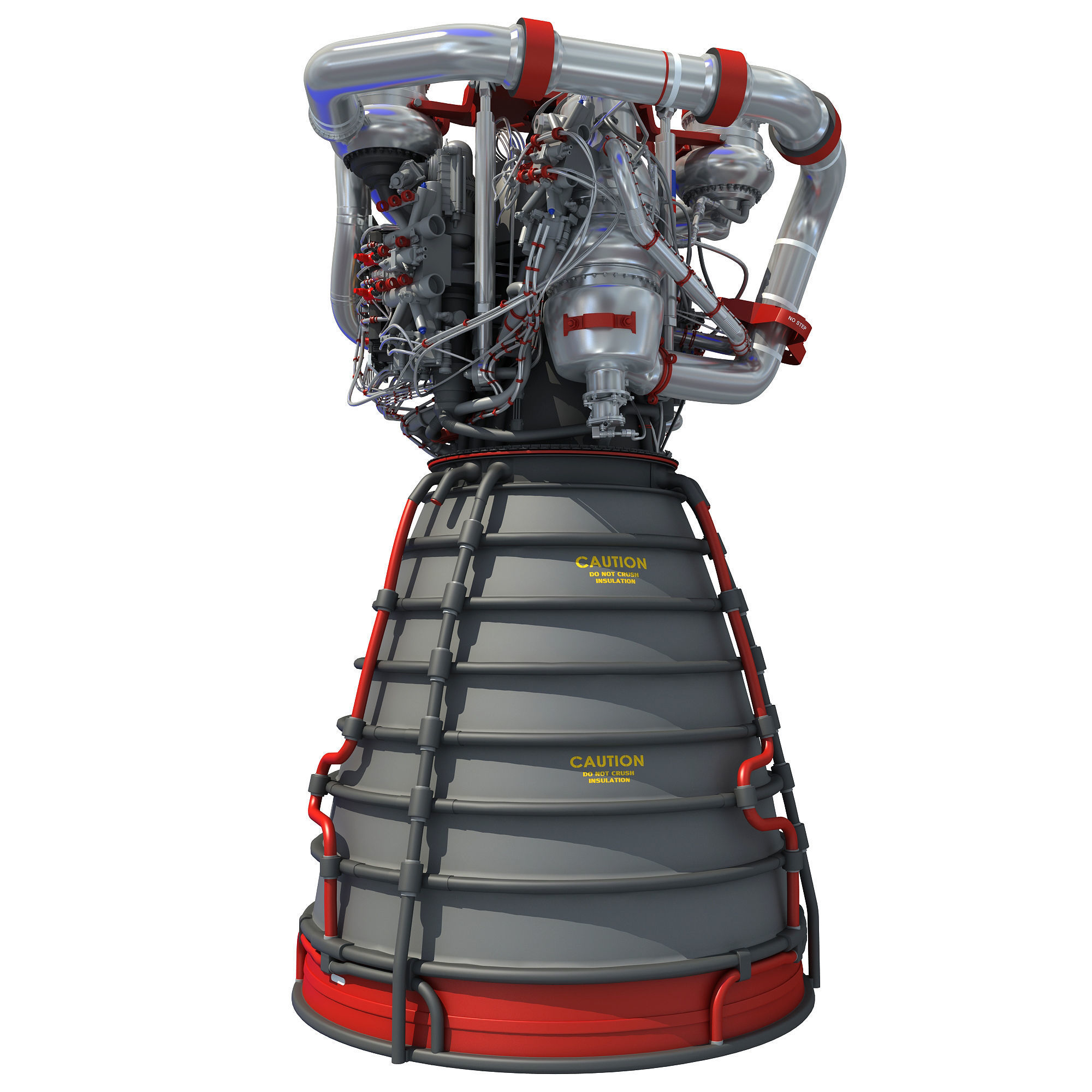 RS-25 Space Shuttle Rocket Engine 3D model_5