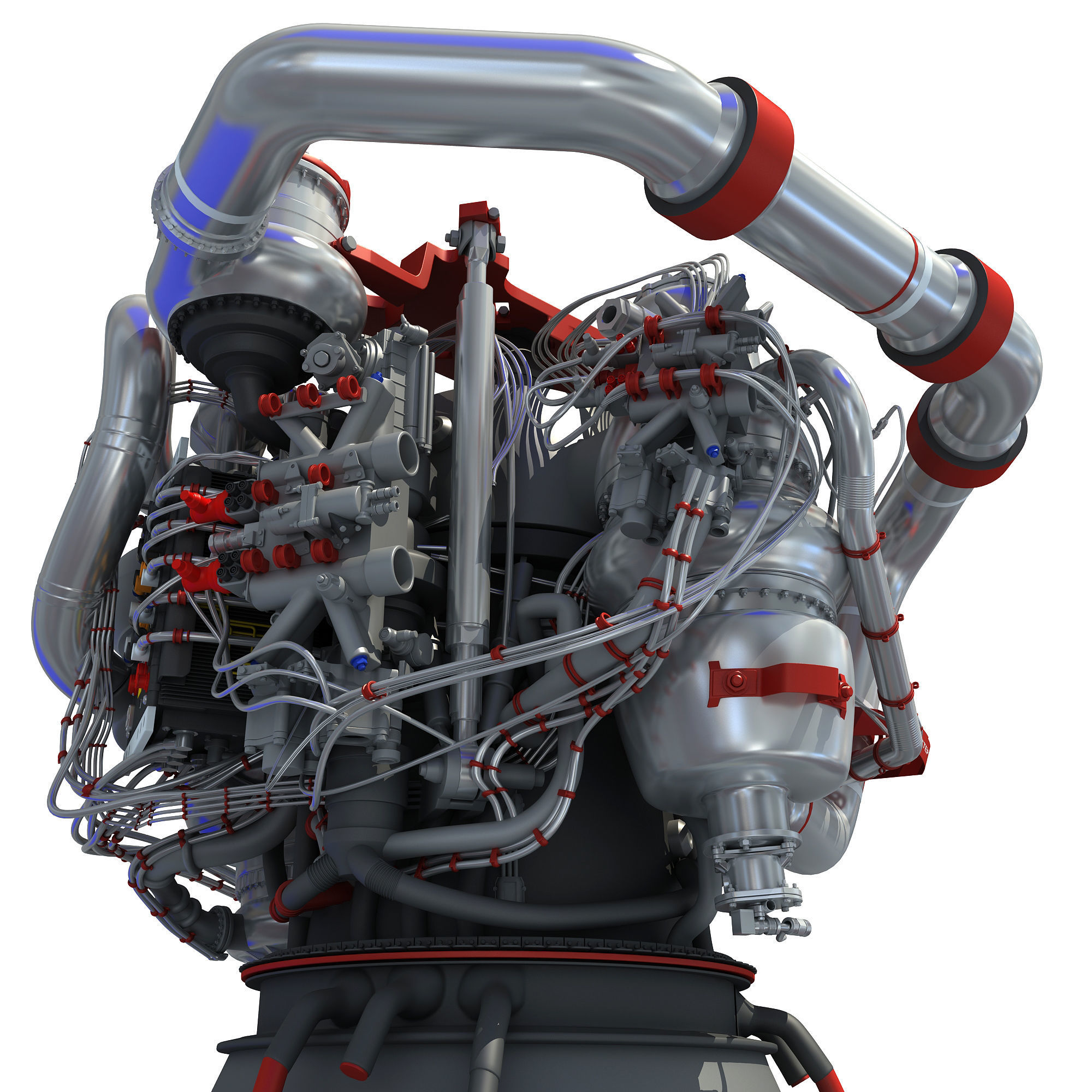 RS-25 Space Shuttle Rocket Engine 3D model_12