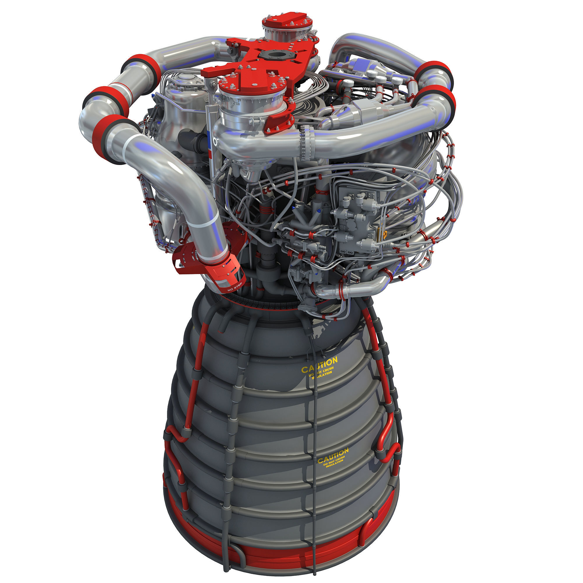 RS-25 Space Shuttle Rocket Engine 3D model_10