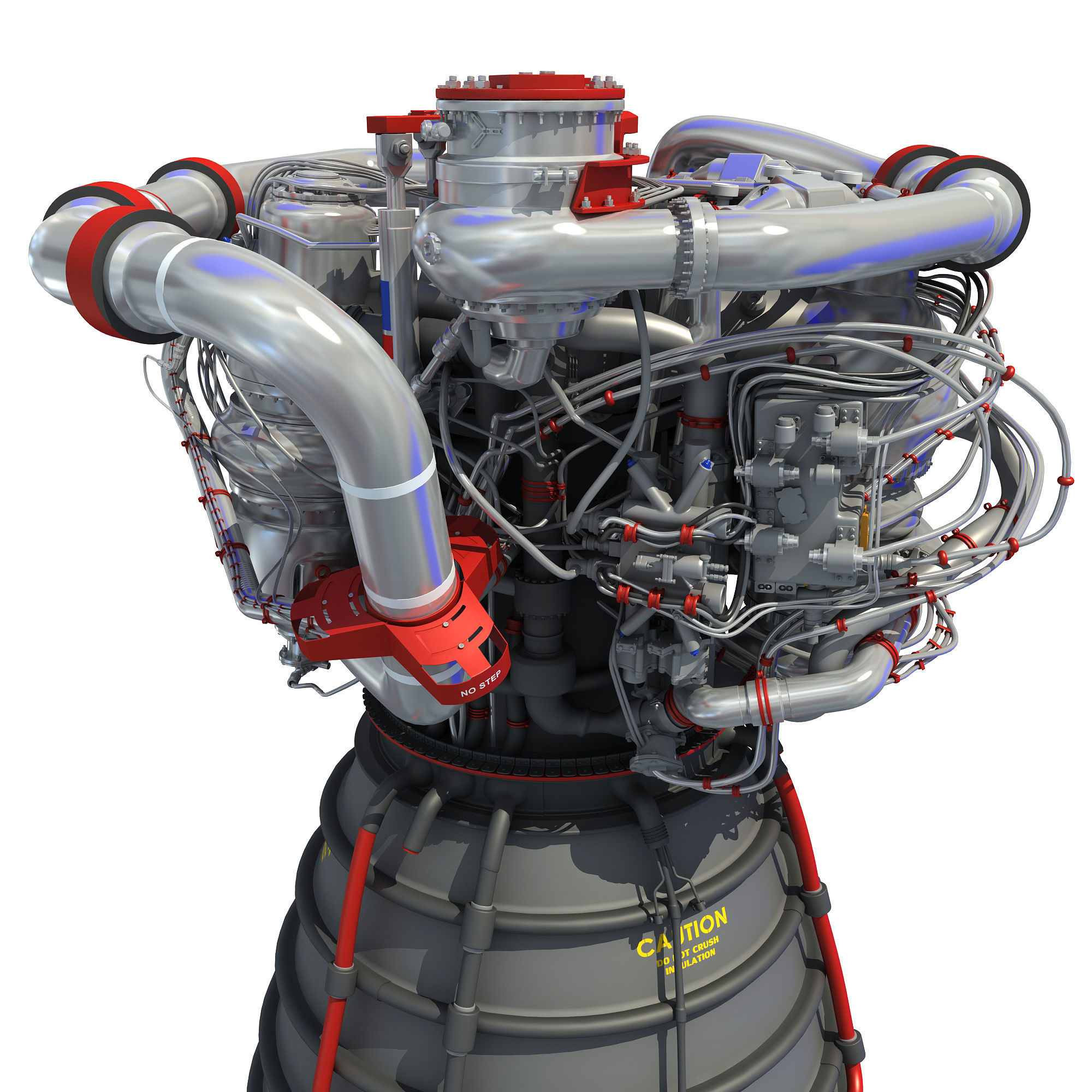 RS-25 Space Shuttle Rocket Engine 3D model_13