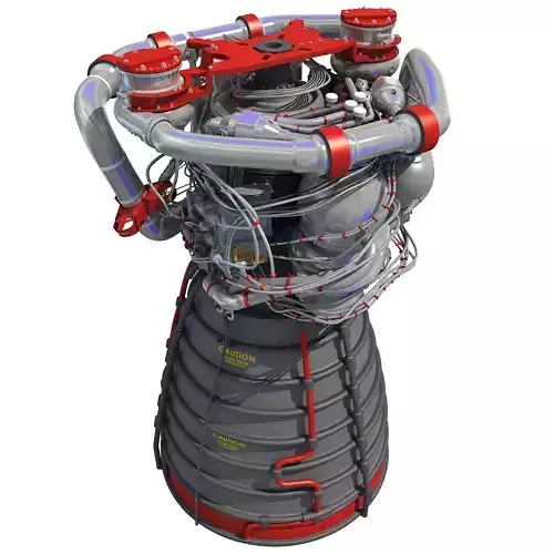 RS-25 Space Shuttle Rocket Engine 3D model