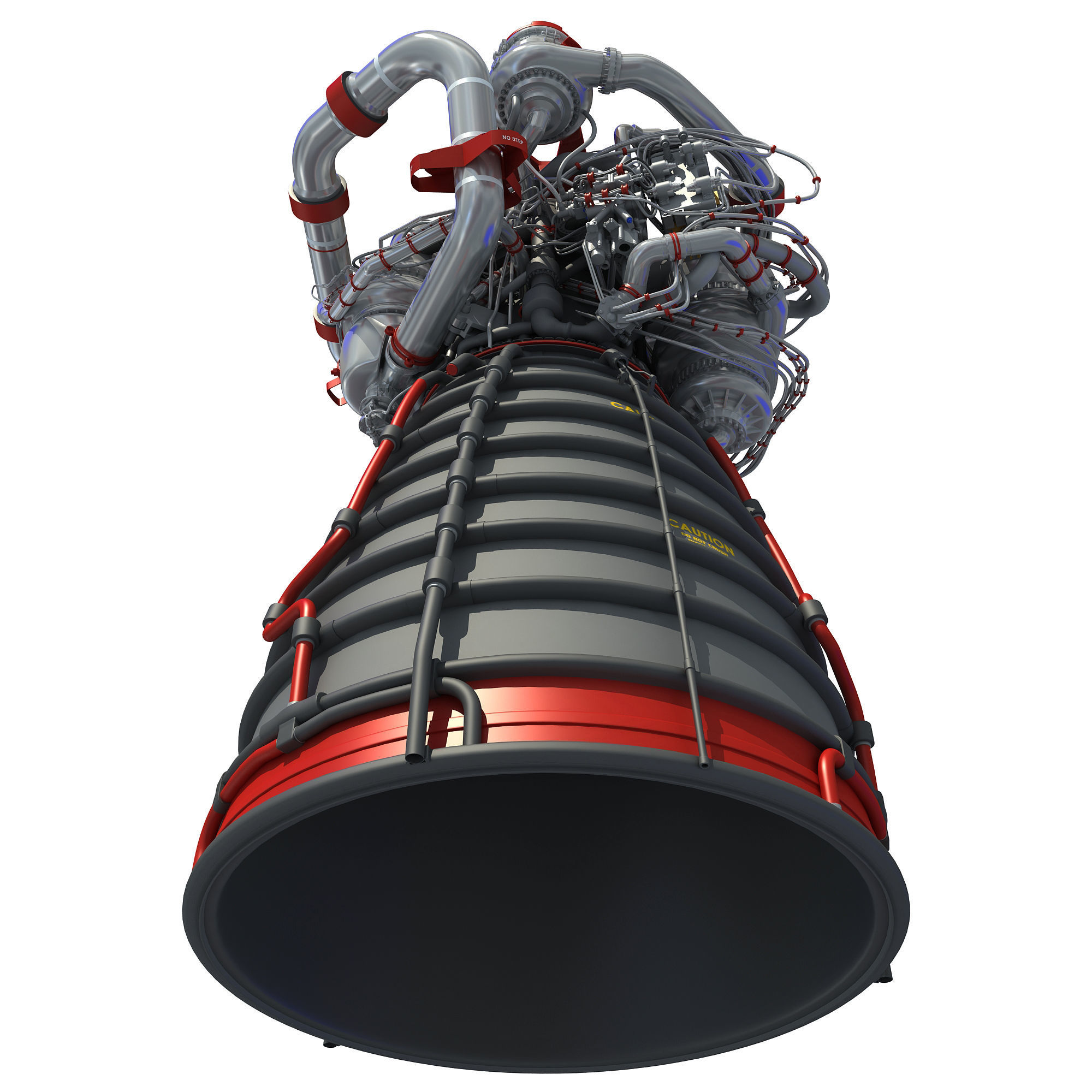 RS-25 Space Shuttle Rocket Engine 3D model_6