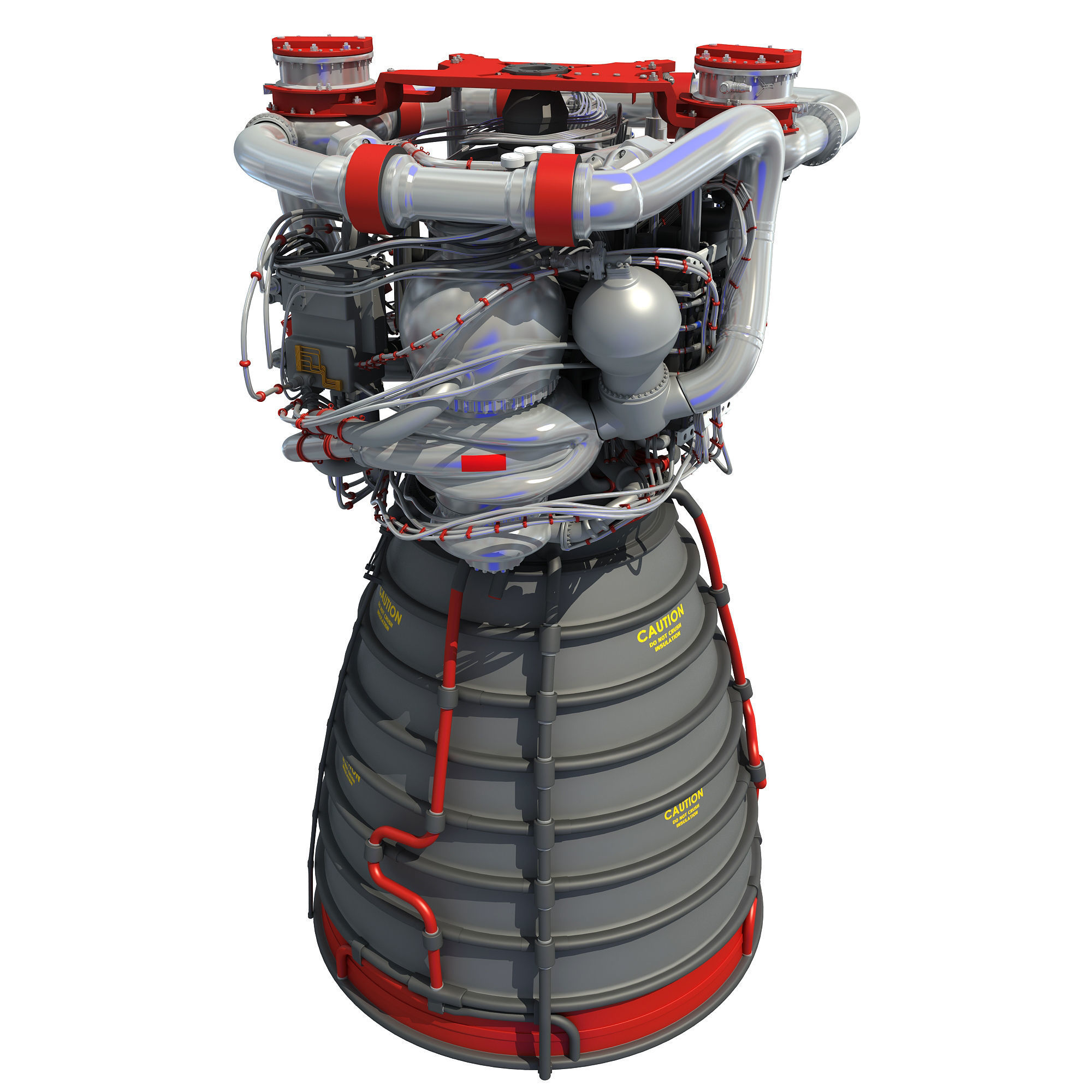 RS-25 Space Shuttle Rocket Engine 3D model_11