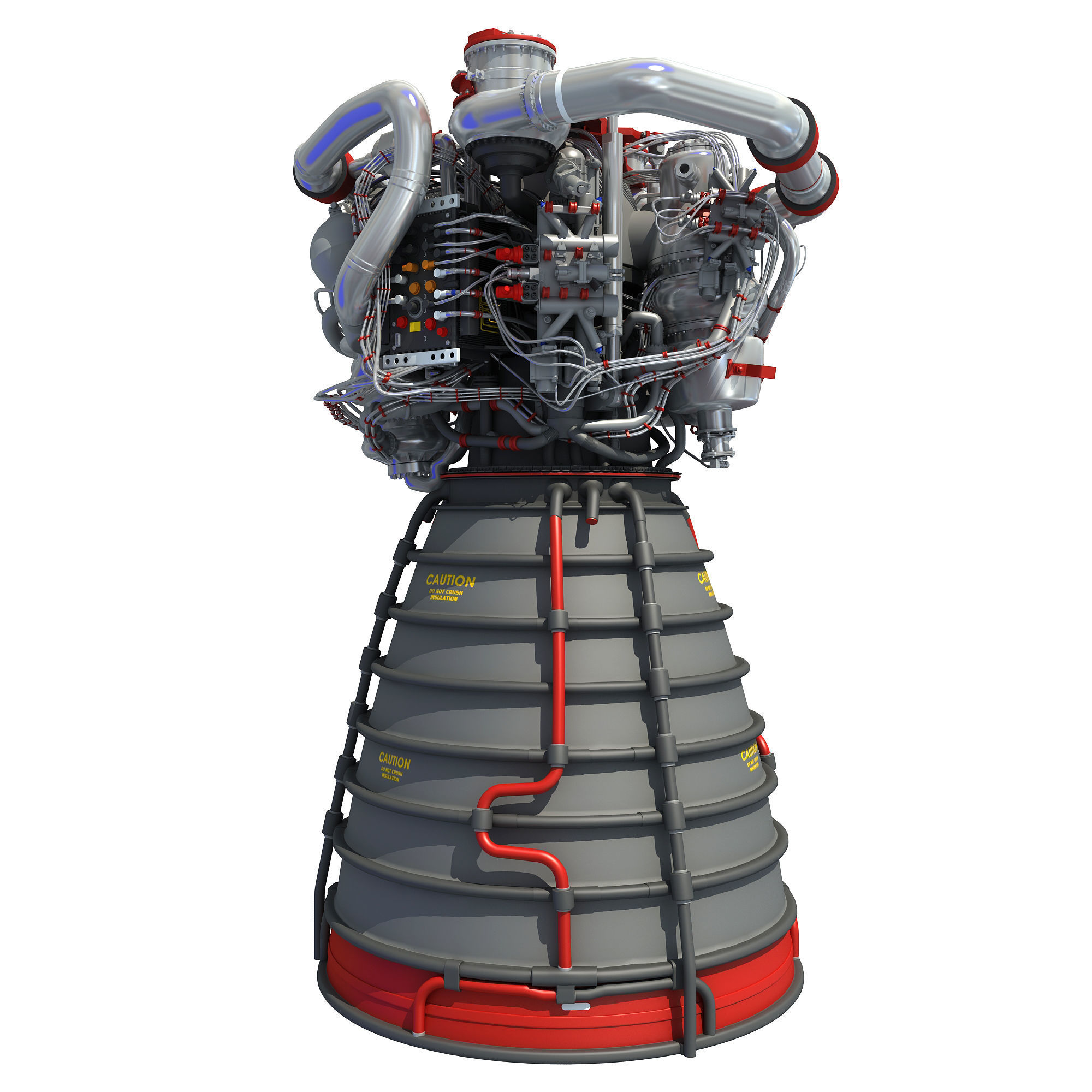 RS-25 Space Shuttle Rocket Engine 3D model_1